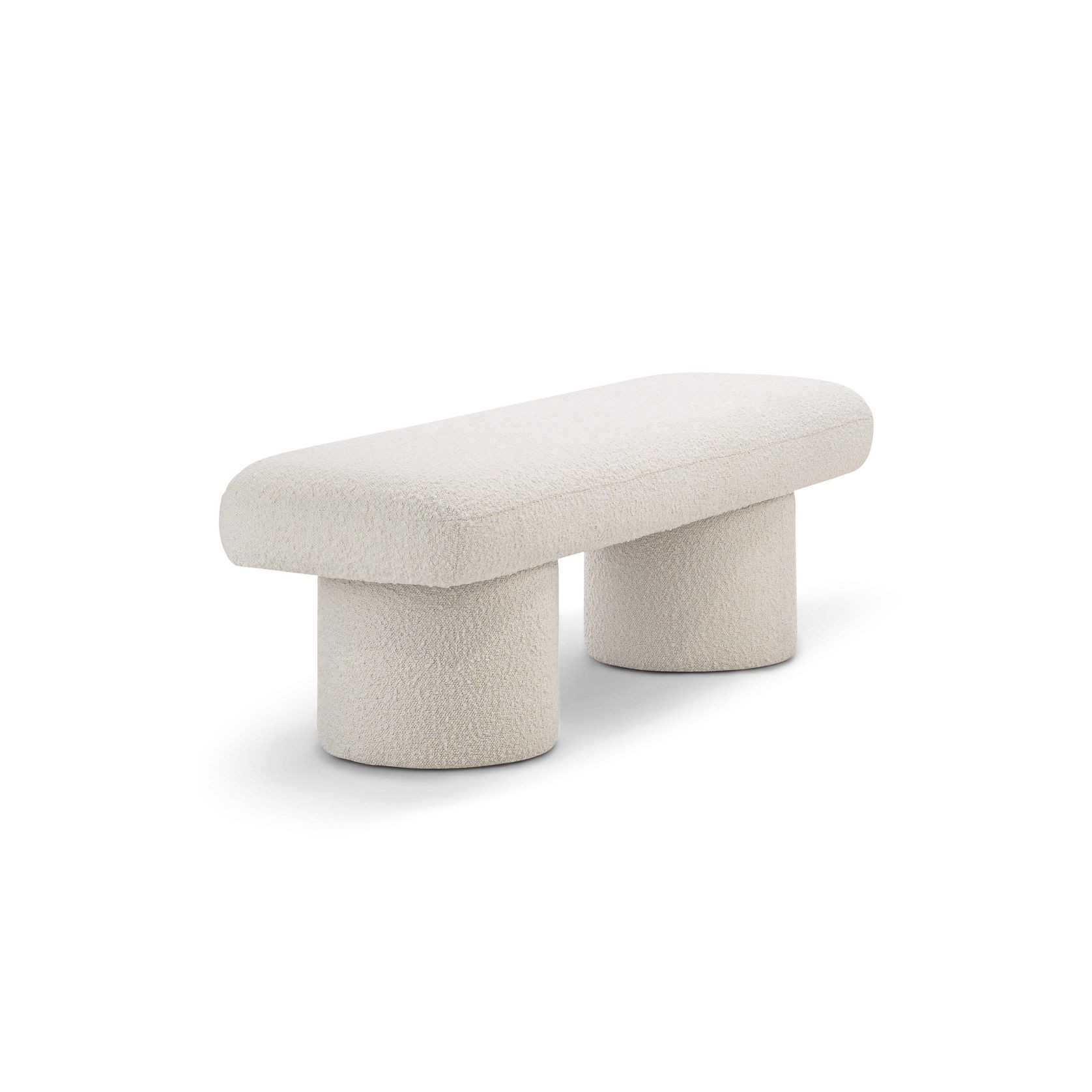 Nico 140cm Bench Seat | Cream Boucle gallery detail image