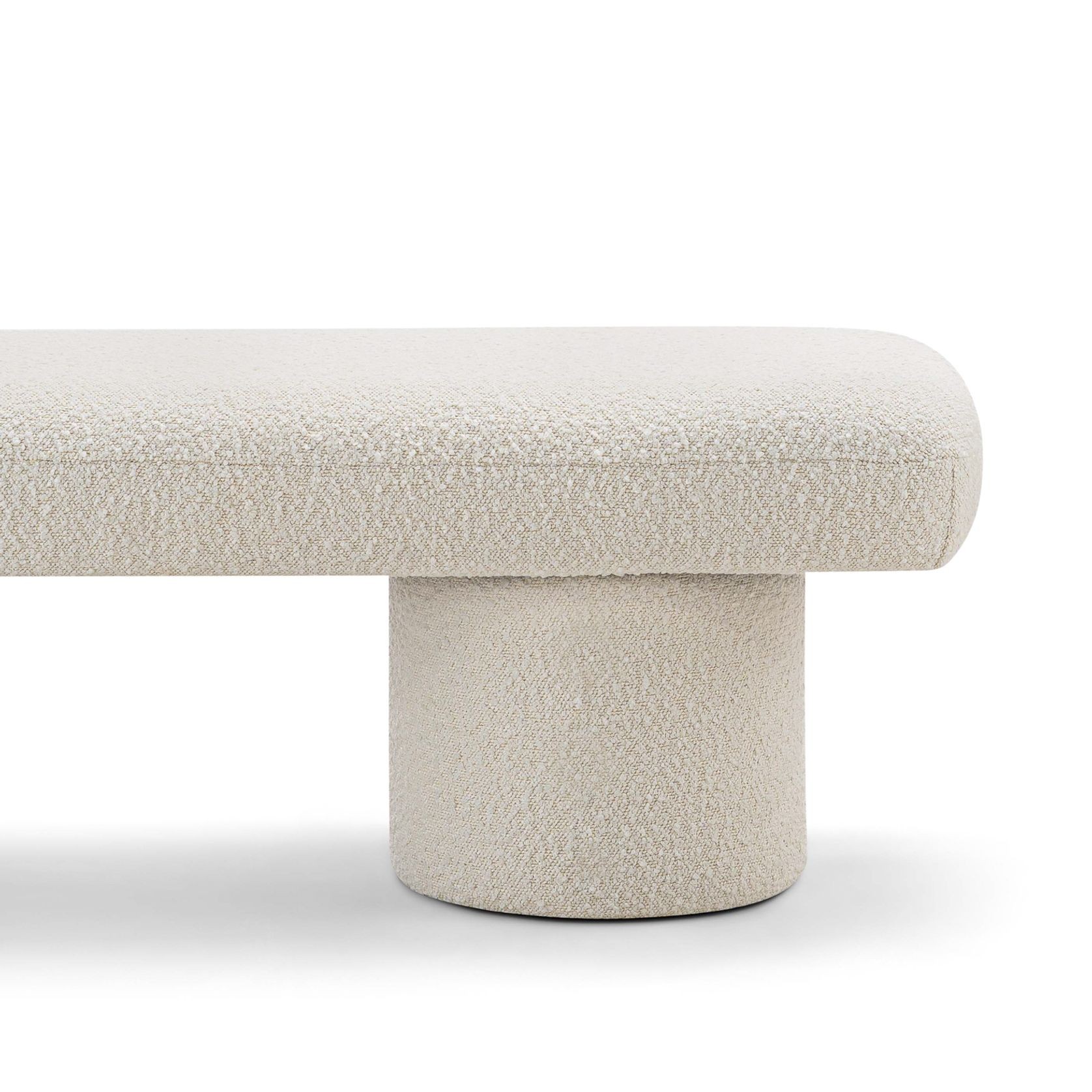 Nico 140cm Bench Seat | Cream Boucle gallery detail image