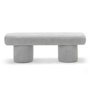 Nico 140cm Bench Seat | Hail Grey gallery detail image
