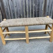 Teak and Seagrass Bench – The Britt gallery detail image