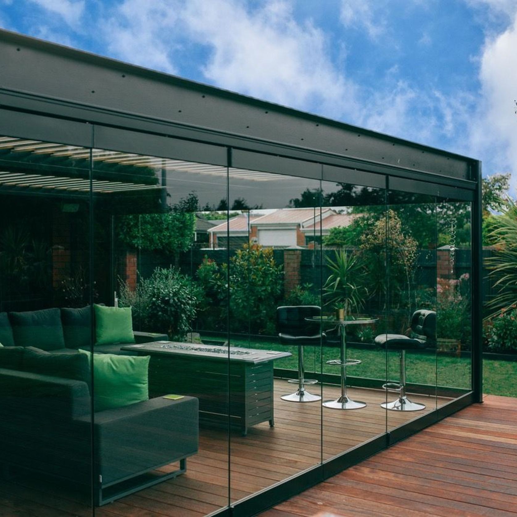 Skyline Bifold Frameless Glass Doors gallery detail image