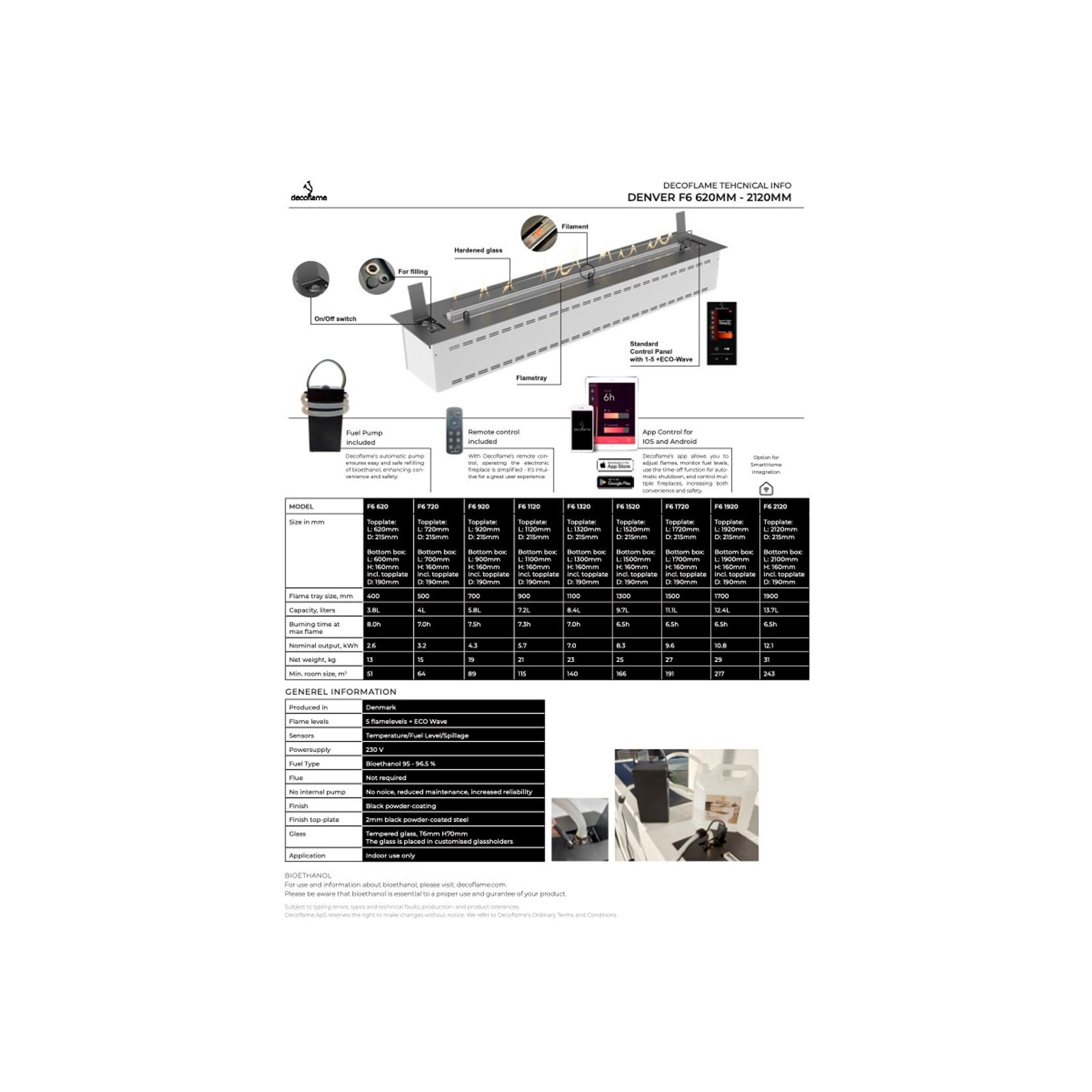 Decoflame Net Zero Emission F6 Fireplace Insert gallery detail image