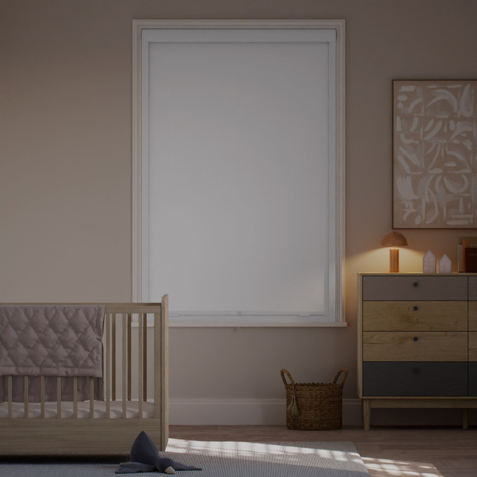Total Blockout Titan Snow White | Roller Blinds gallery detail image