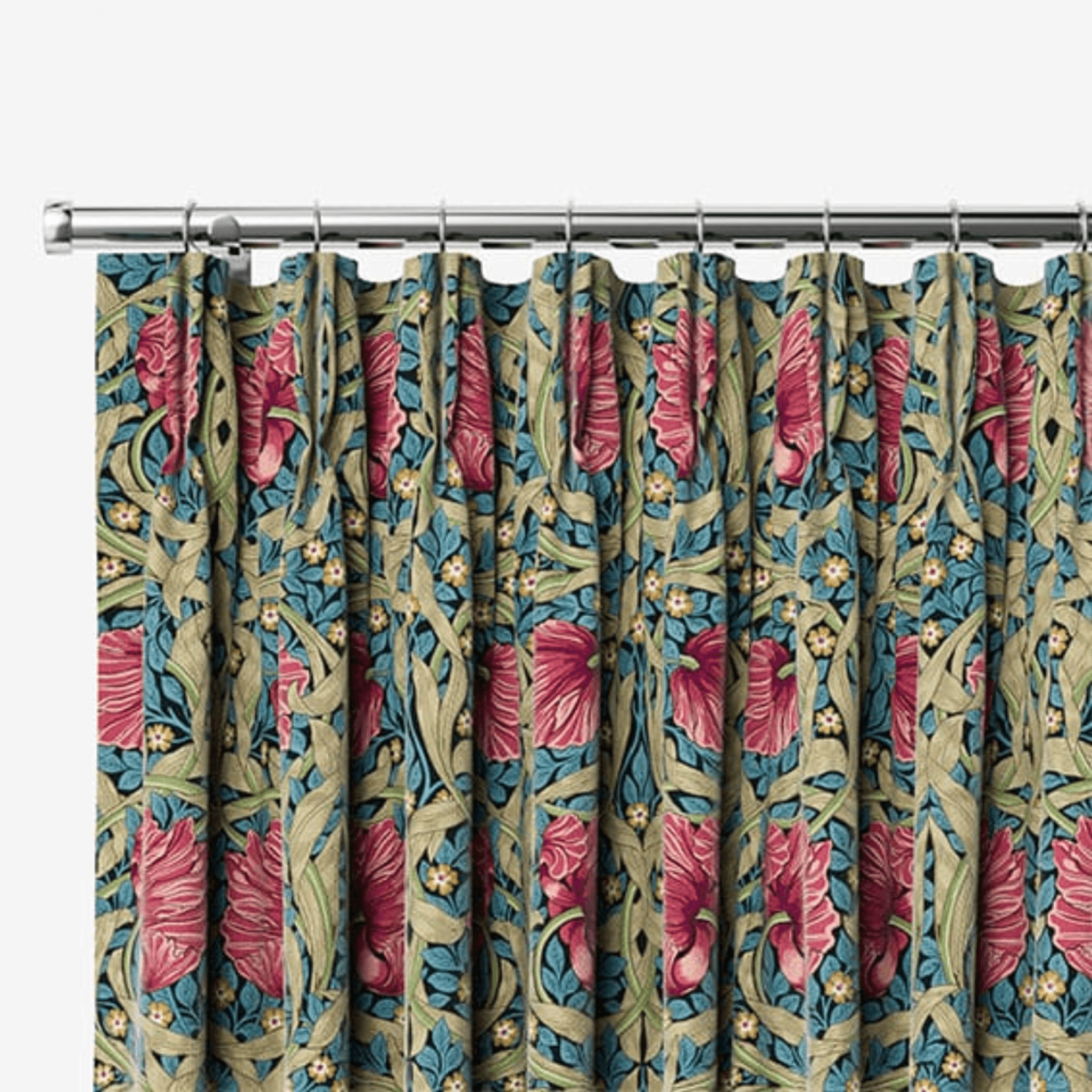 William Morris Pimpernel Teal | Curtains gallery detail image