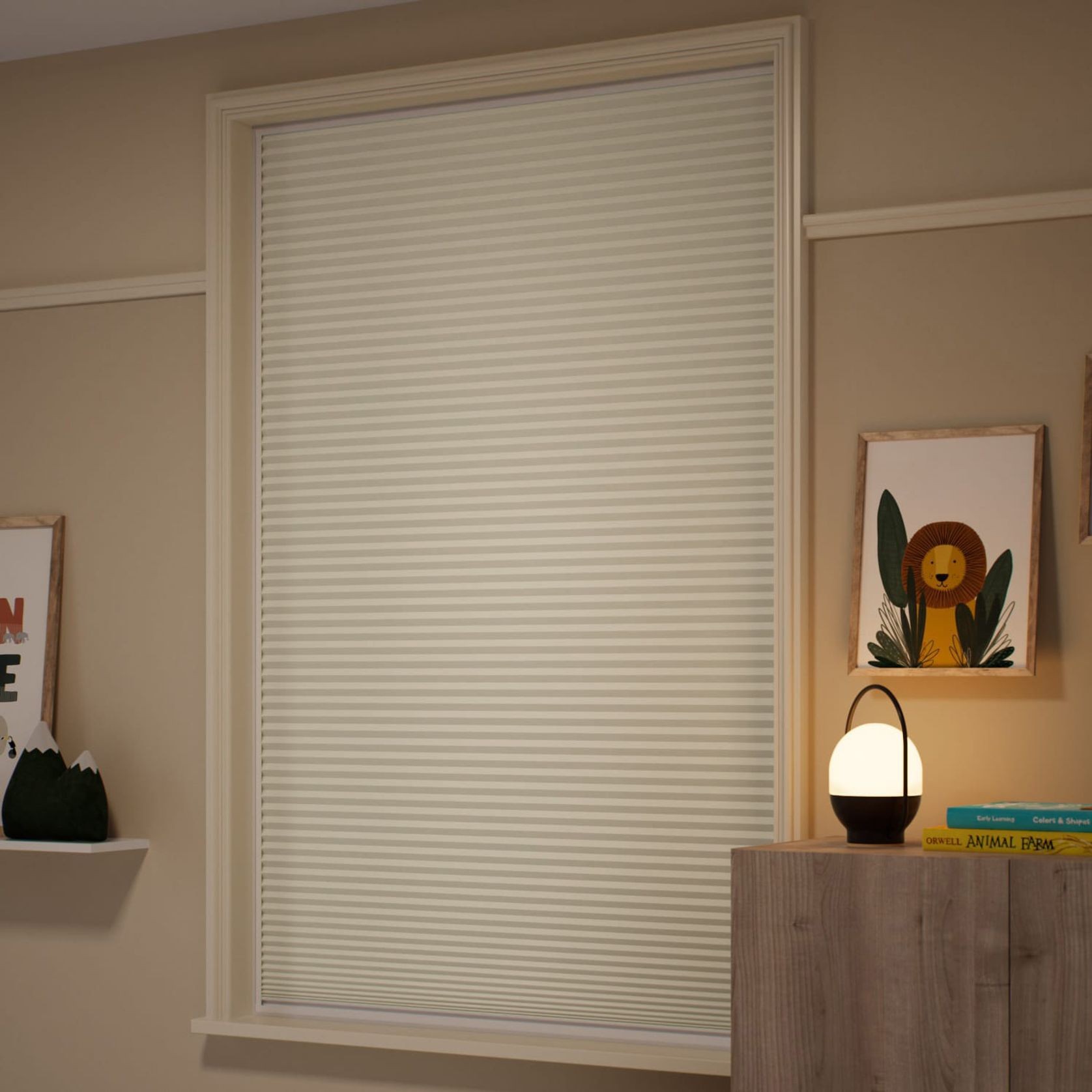 Slimline Total Blockout Cashew | Honeycomb Blinds gallery detail image