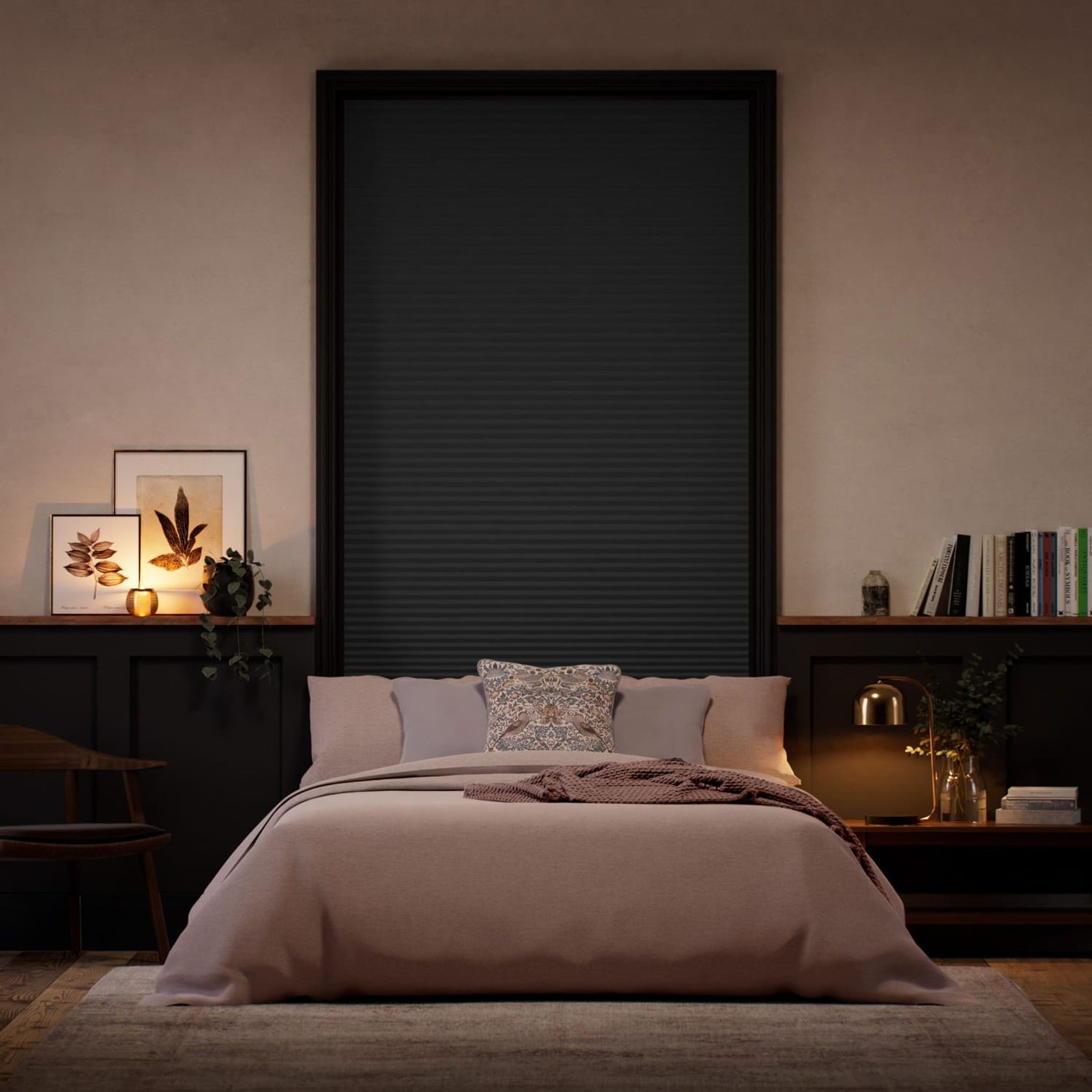 Slimline Total Blockout Charcoal | Honeycomb Blinds gallery detail image