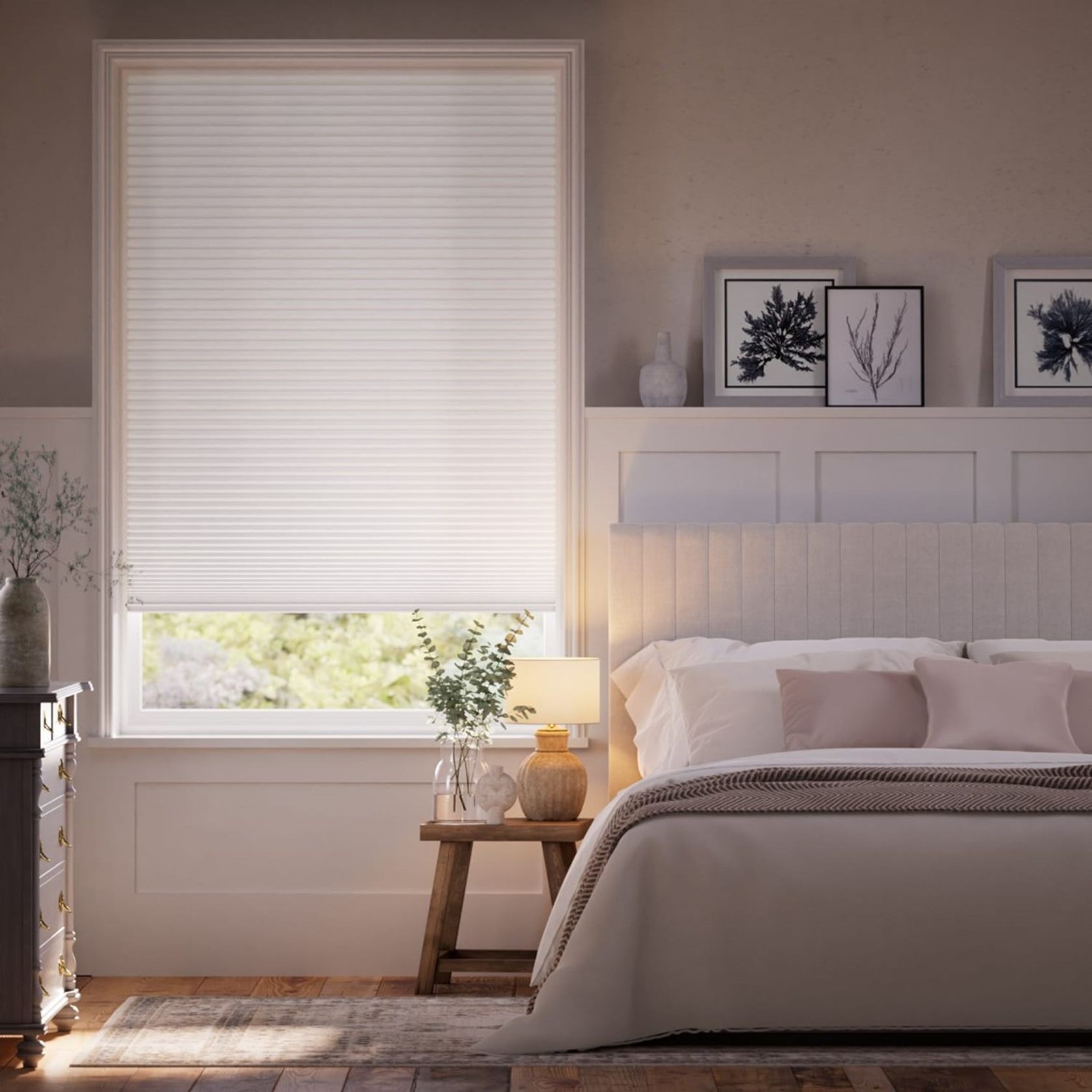 Slimline Total Blockout White Dove | Honeycomb Blinds gallery detail image
