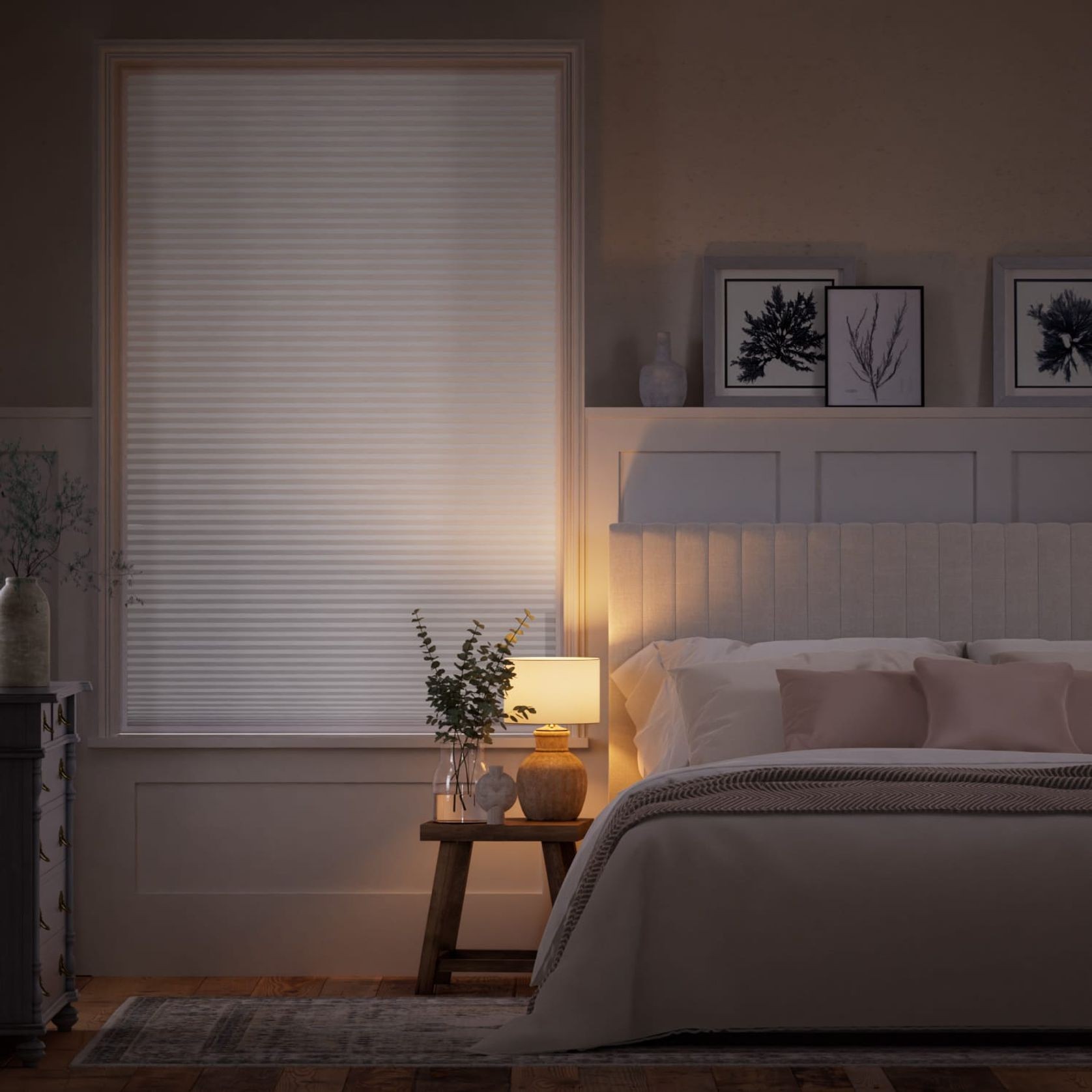 Slimline Total Blockout White Dove | Honeycomb Blinds gallery detail image