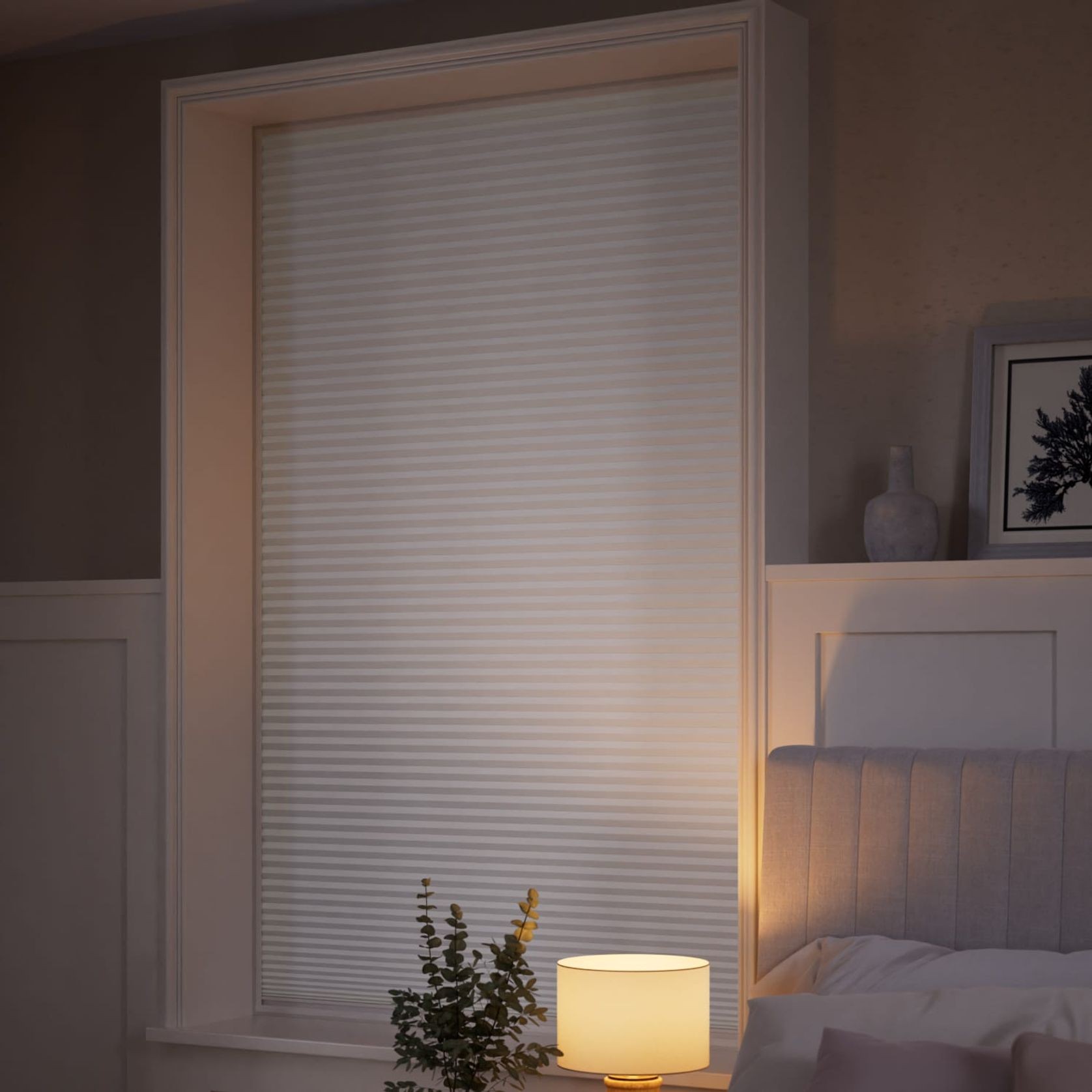 Slimline Total Blockout White Dove | Honeycomb Blinds gallery detail image