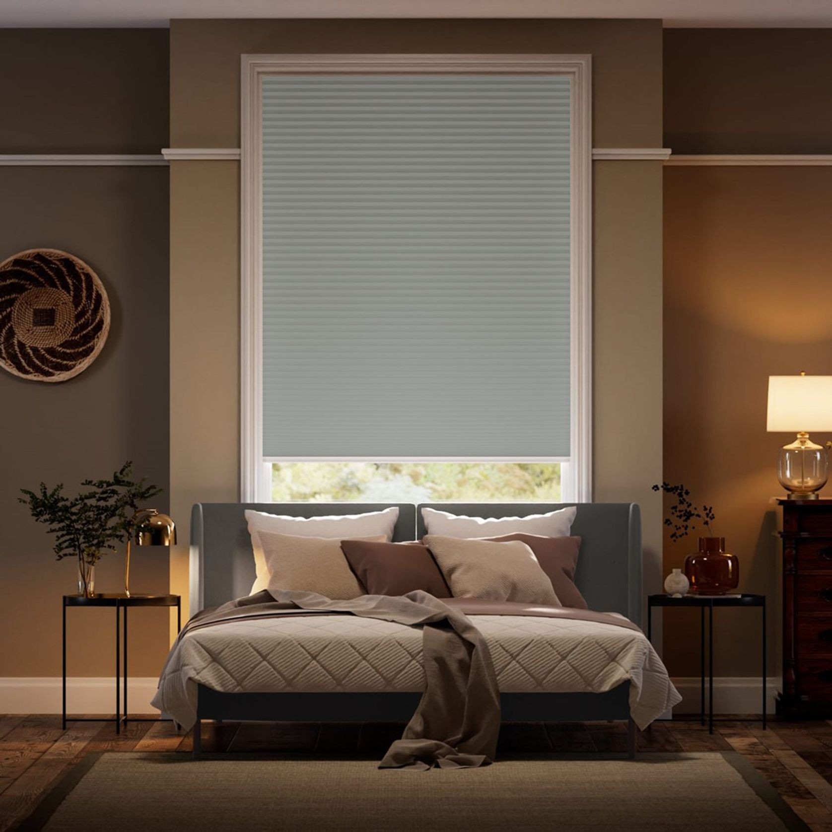 Slimline Total Blockout Winter Grey | Honeycomb Blinds gallery detail image