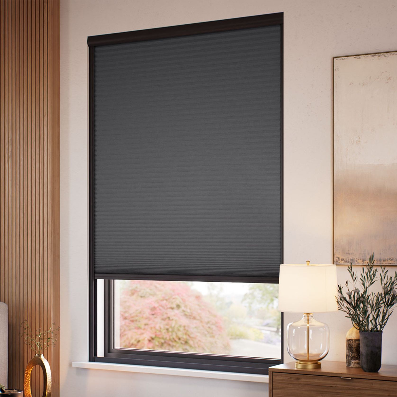 Total Blockout Thermal Tricorn Black | Honeycomb Blinds gallery detail image