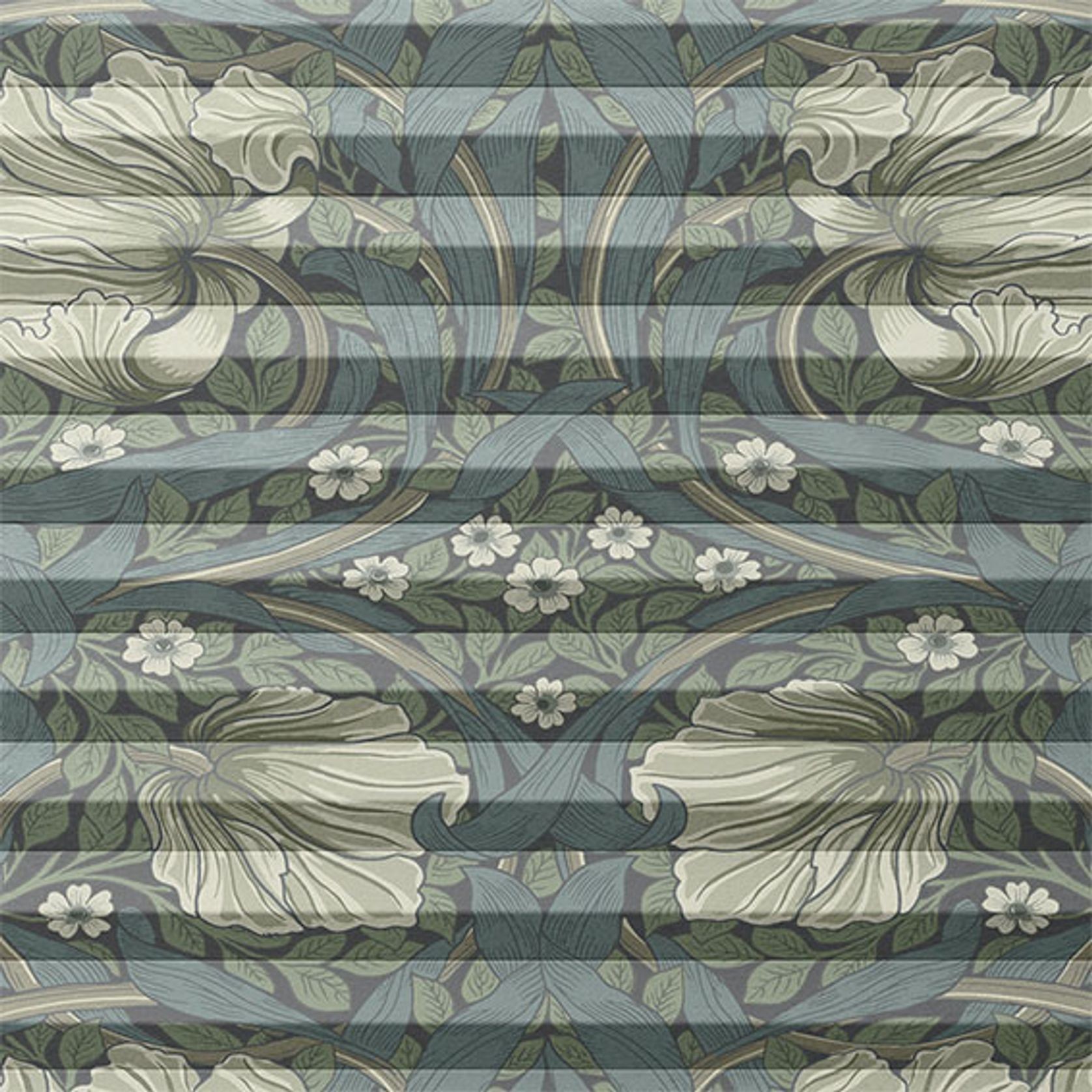 William Morris Pimpernel Sage | Honeycomb Blind gallery detail image