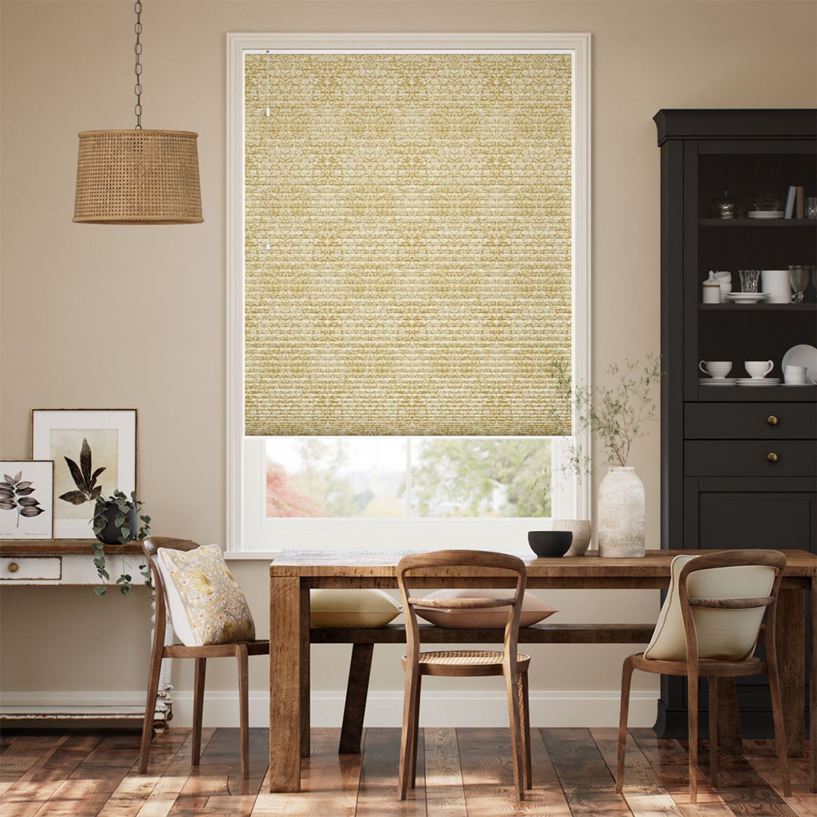 William Morris Blackthorn Saffron | Honeycomb Blind gallery detail image