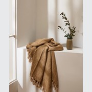 Baya Millhouse Throw - Cumin | 100% Linen gallery detail image