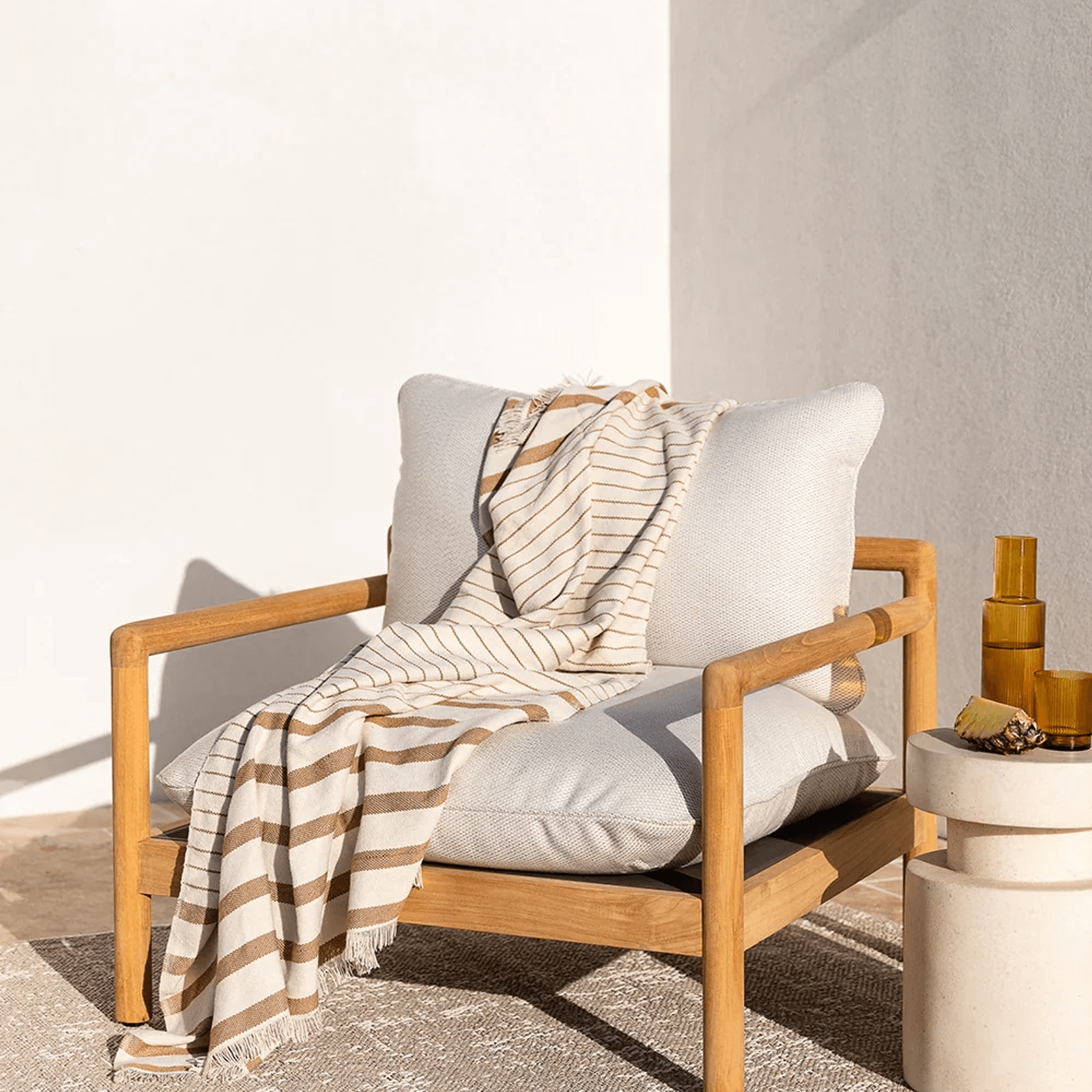 Baya Banksia Throw - Pecan | Summer Outdoor Style gallery detail image