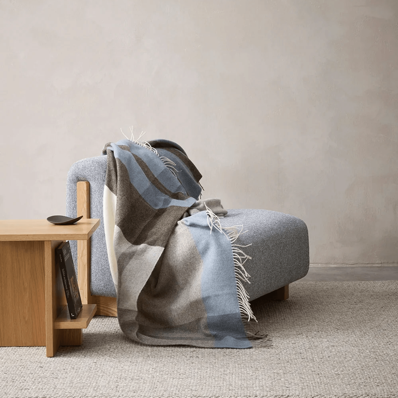 Baya Brunswick Throw - Sky | Pure NZ Wool gallery detail image