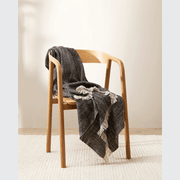 Baya Perendale Throw - Black | 100% Wool gallery detail image