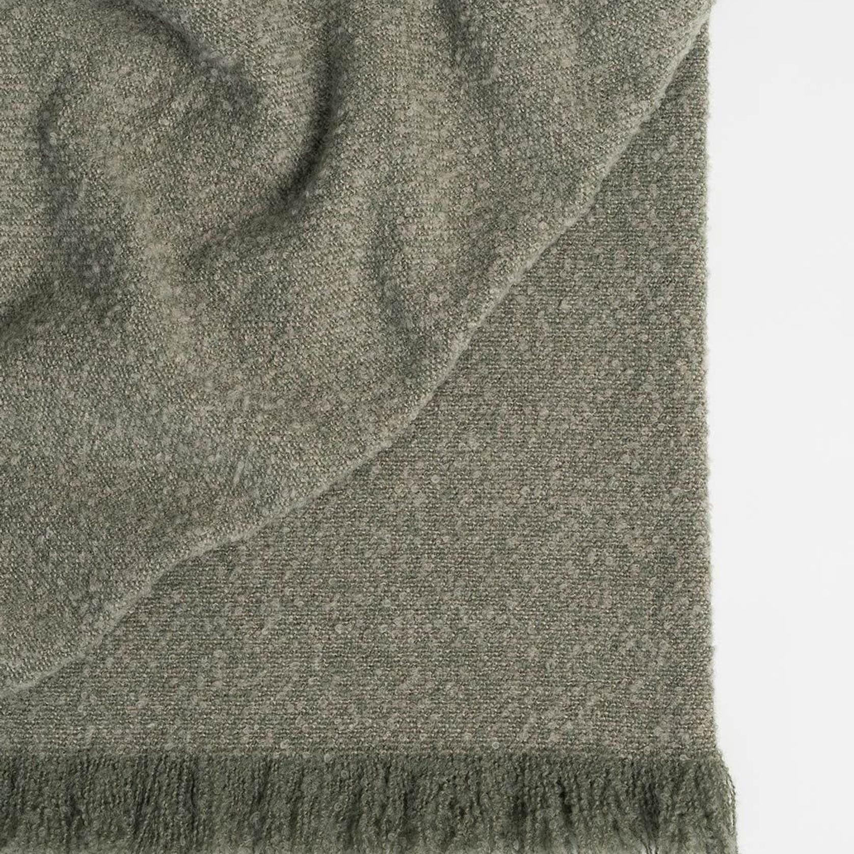 Weave Home Clive Wool Throw Blanket - Spruce | NZ Made | Bouclé gallery detail image