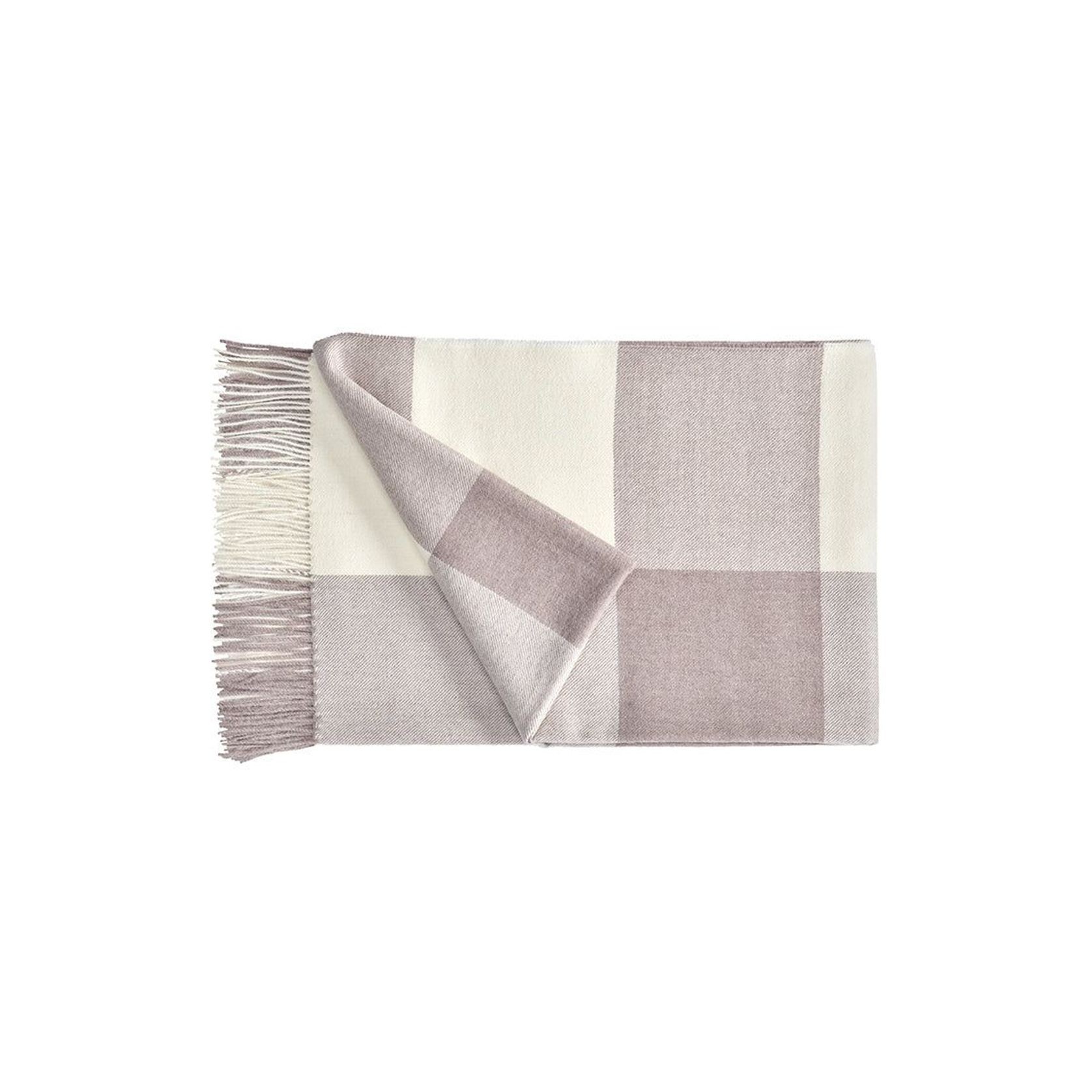 Fischbacher 1819 Alpaca Throw - Carre White and Rose gallery detail image