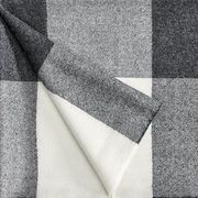 Fischbacher 1819 Alpaca Throw - Carre Black and White gallery detail image