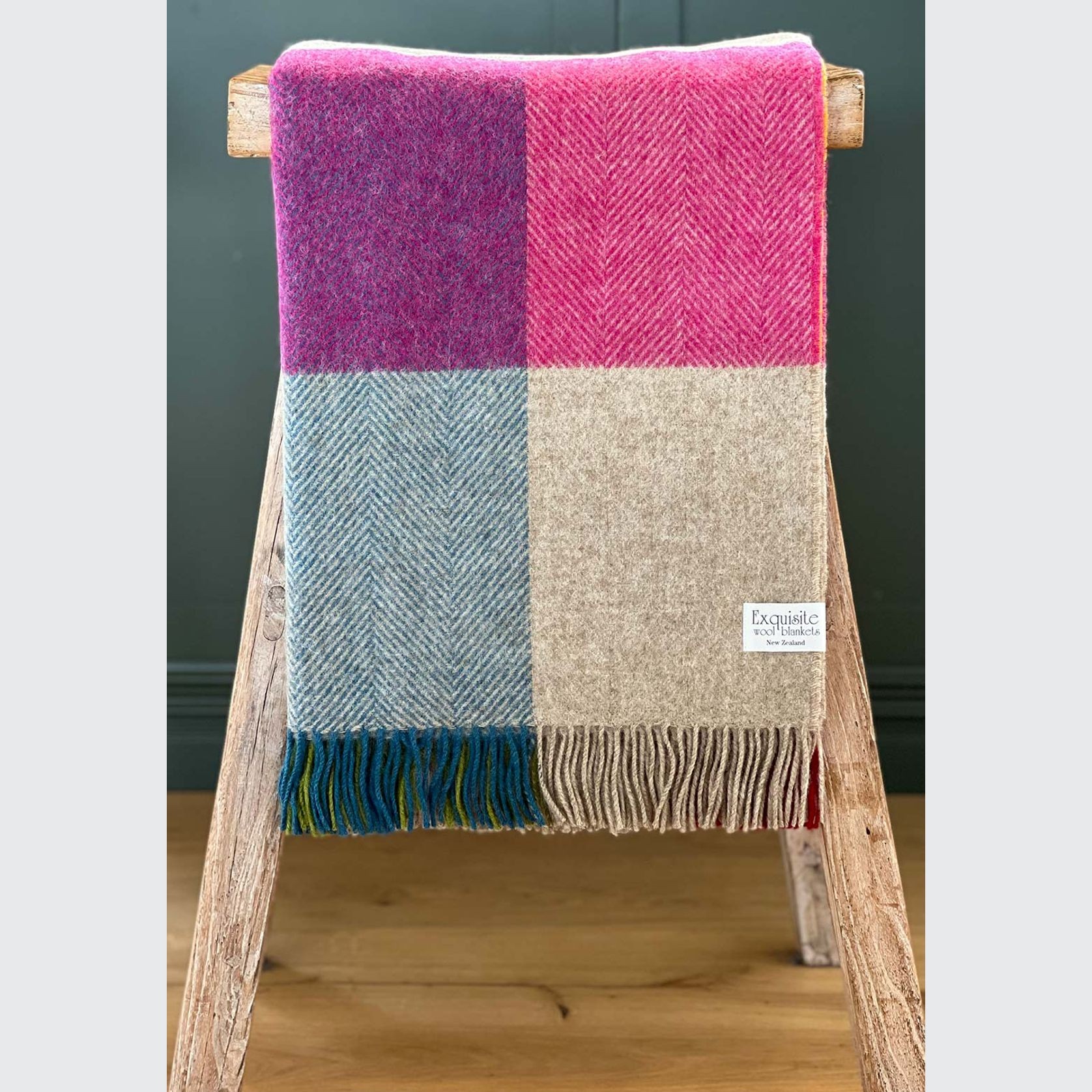 NZ Wool Throw - Harland Multi | 100% Pure Wool gallery detail image