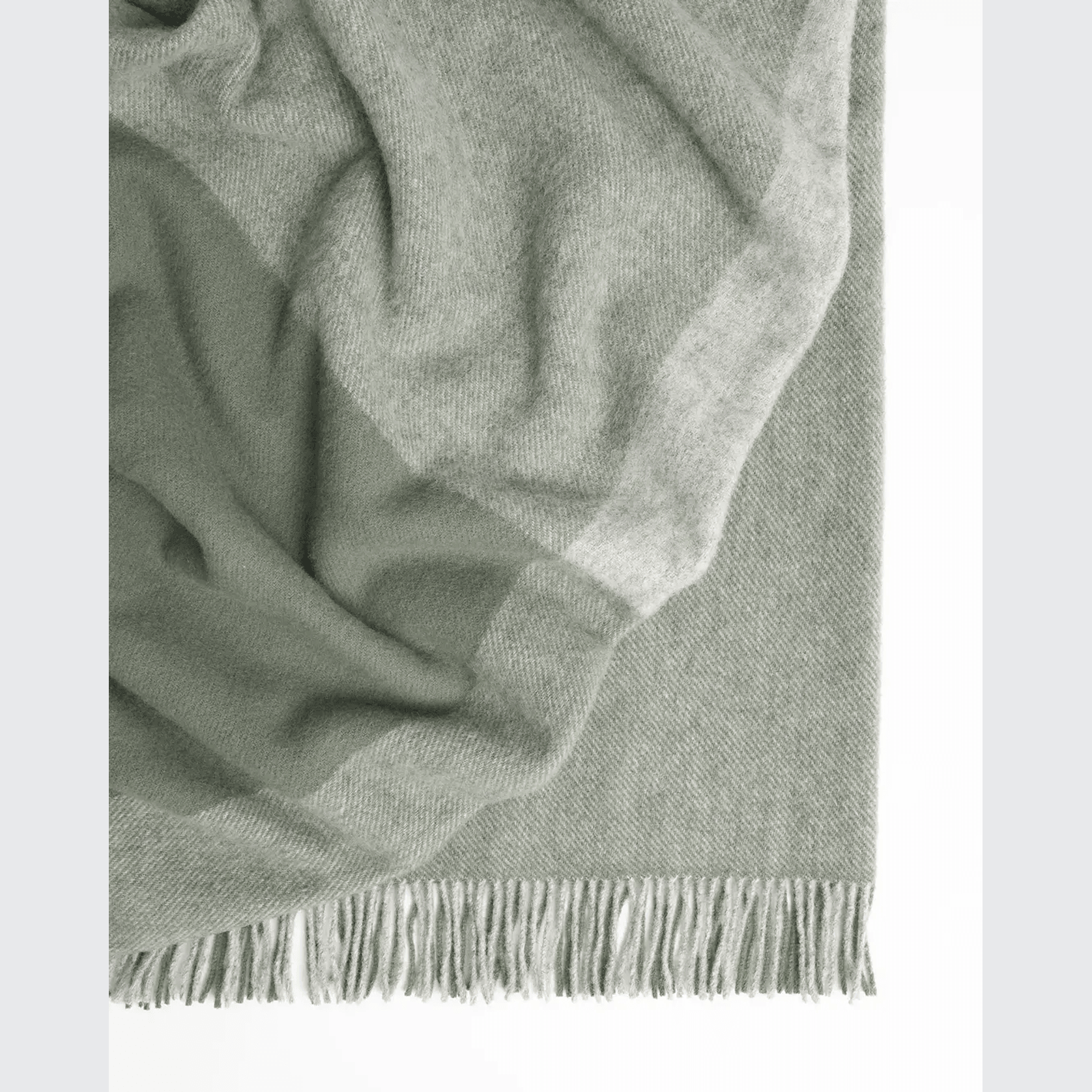 Weave Home Riverton Throw - Aloe | 100% Wool | Large gallery detail image