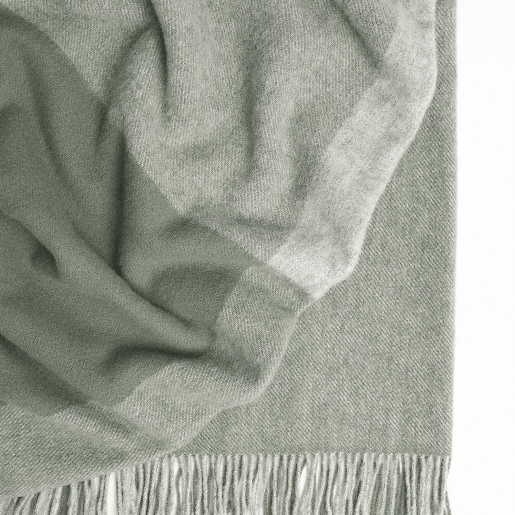 Weave Home Riverton Throw - Aloe | 100% Wool | Large gallery detail image