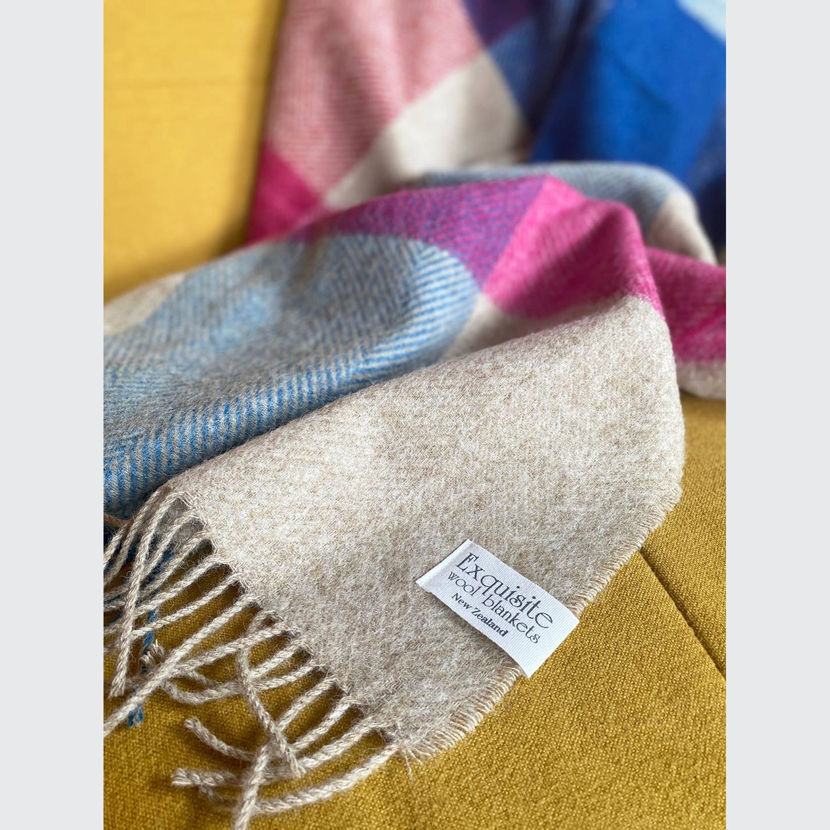 NZ Wool Throw - Harland Multi | 100% Pure Wool gallery detail image