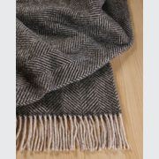 Weave Lerwick Throw Blanket - Charcoal | 100% Wool gallery detail image