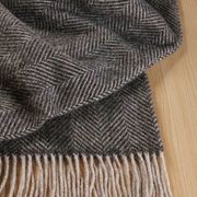 Weave Lerwick Throw Blanket - Charcoal | 100% Wool gallery detail image
