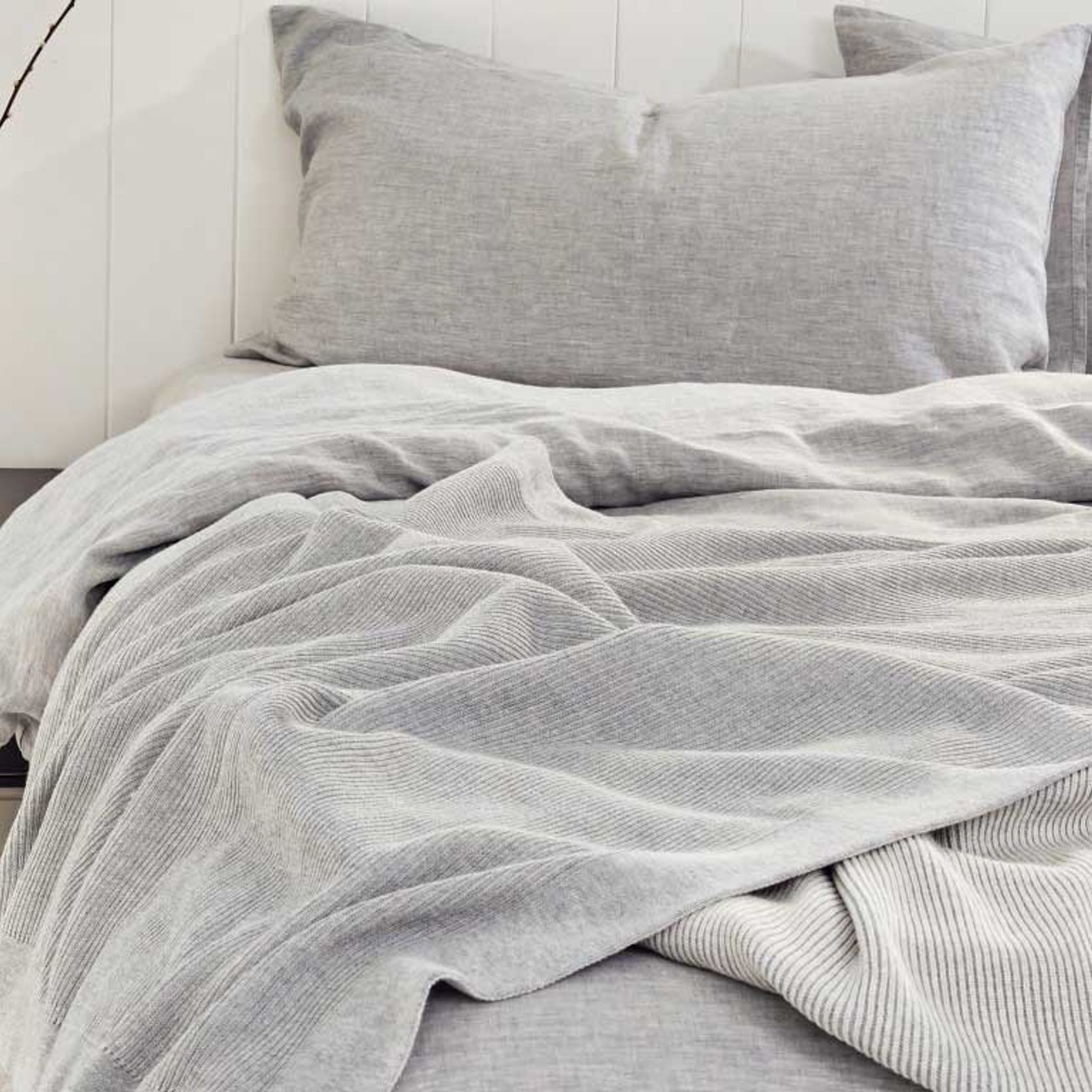 Reversible Rib Cotton Blankets gallery detail image