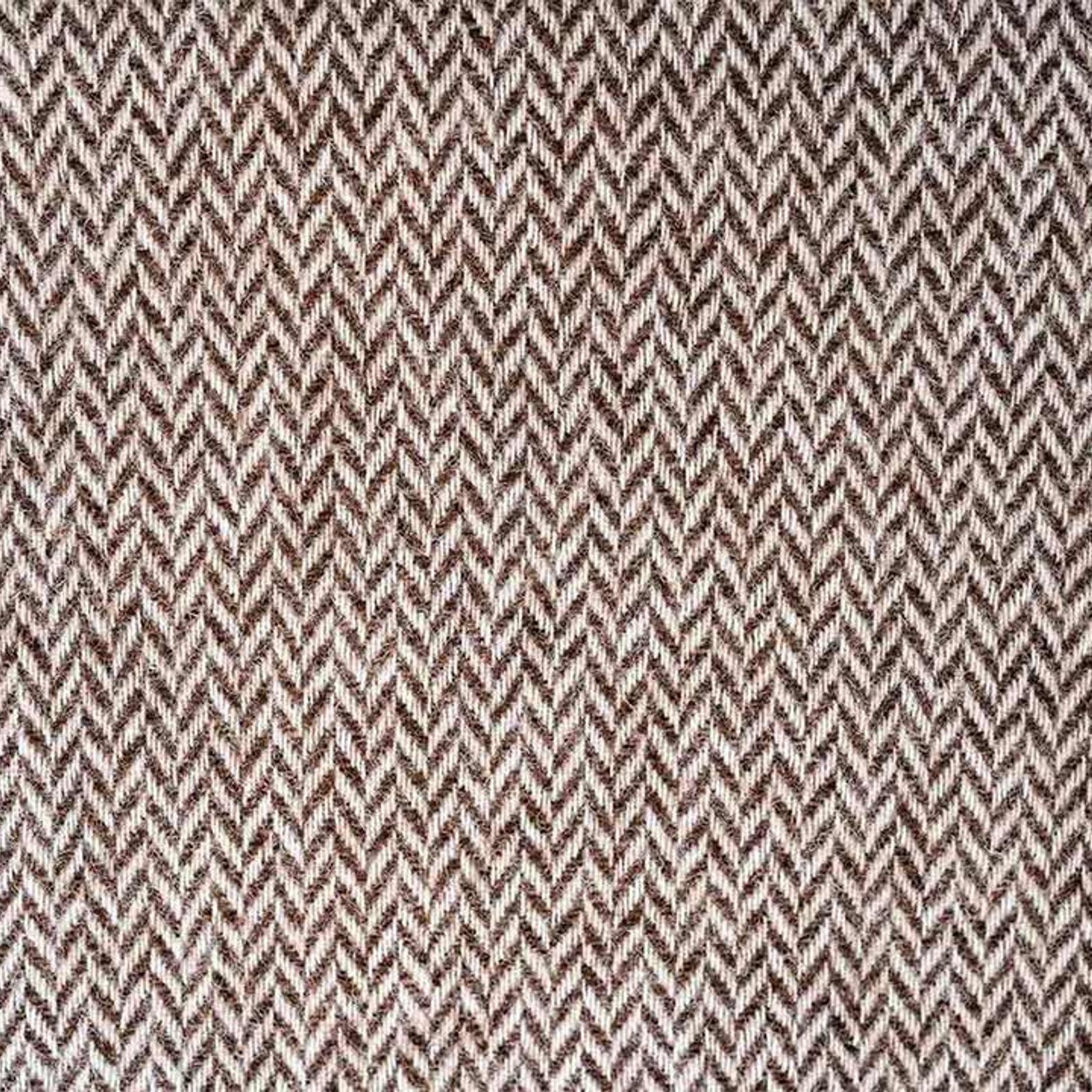 Ruanui Station Lambswool Throw - Matangi Mocha Chevron gallery detail image