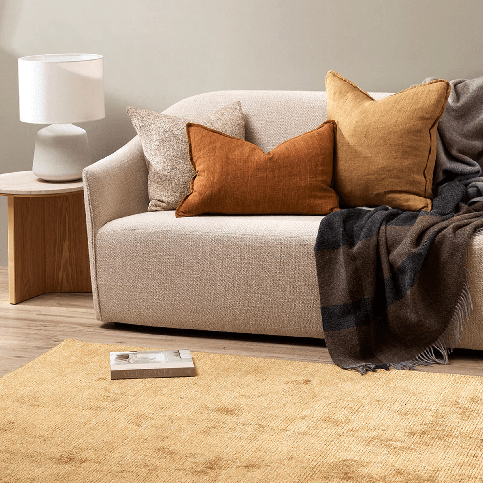 Baya Brunswick Throw - Bracken | Pure NZ Wool gallery detail image