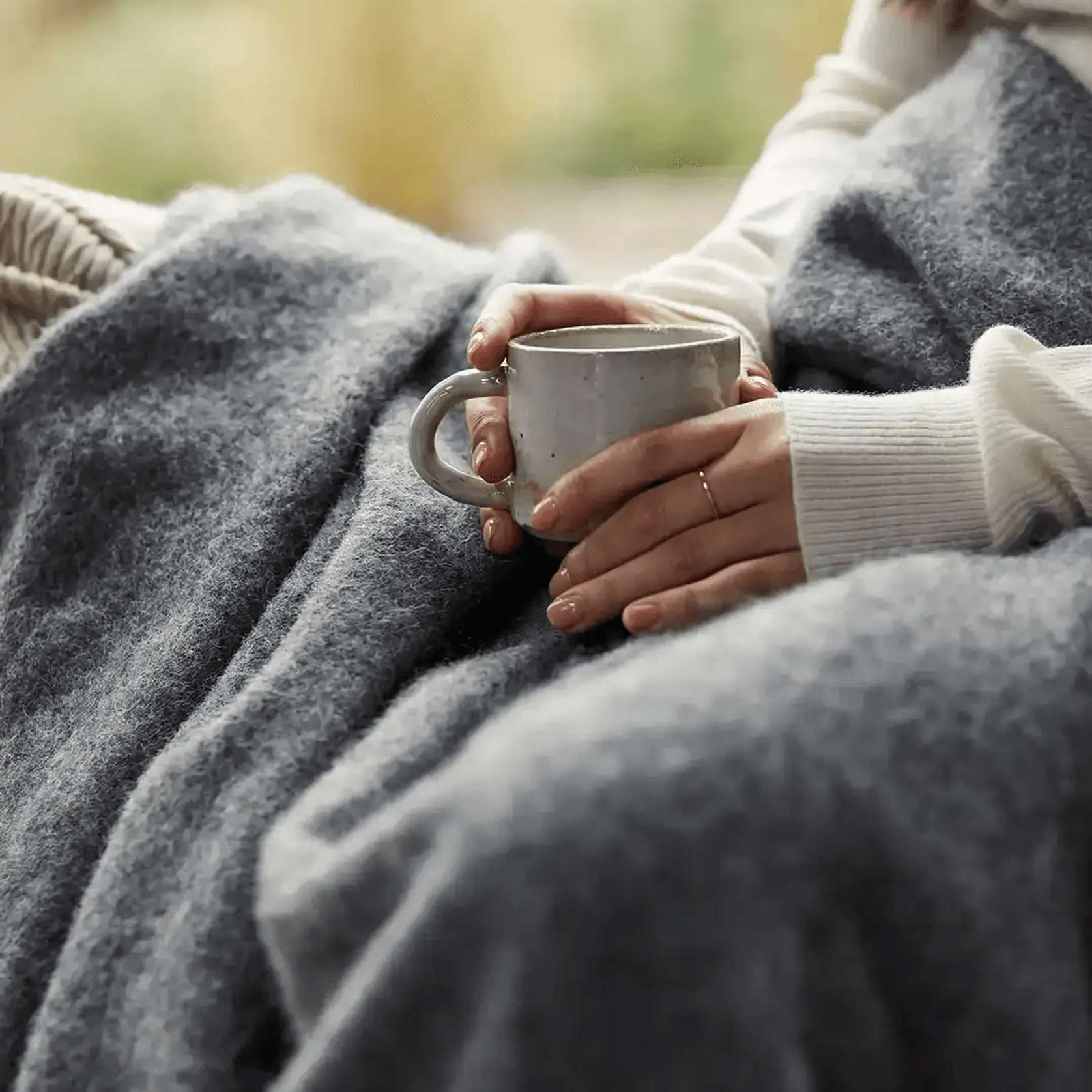 Weave Home Nevis Throw Blanket - Charcoal | NZ Lambswool gallery detail image