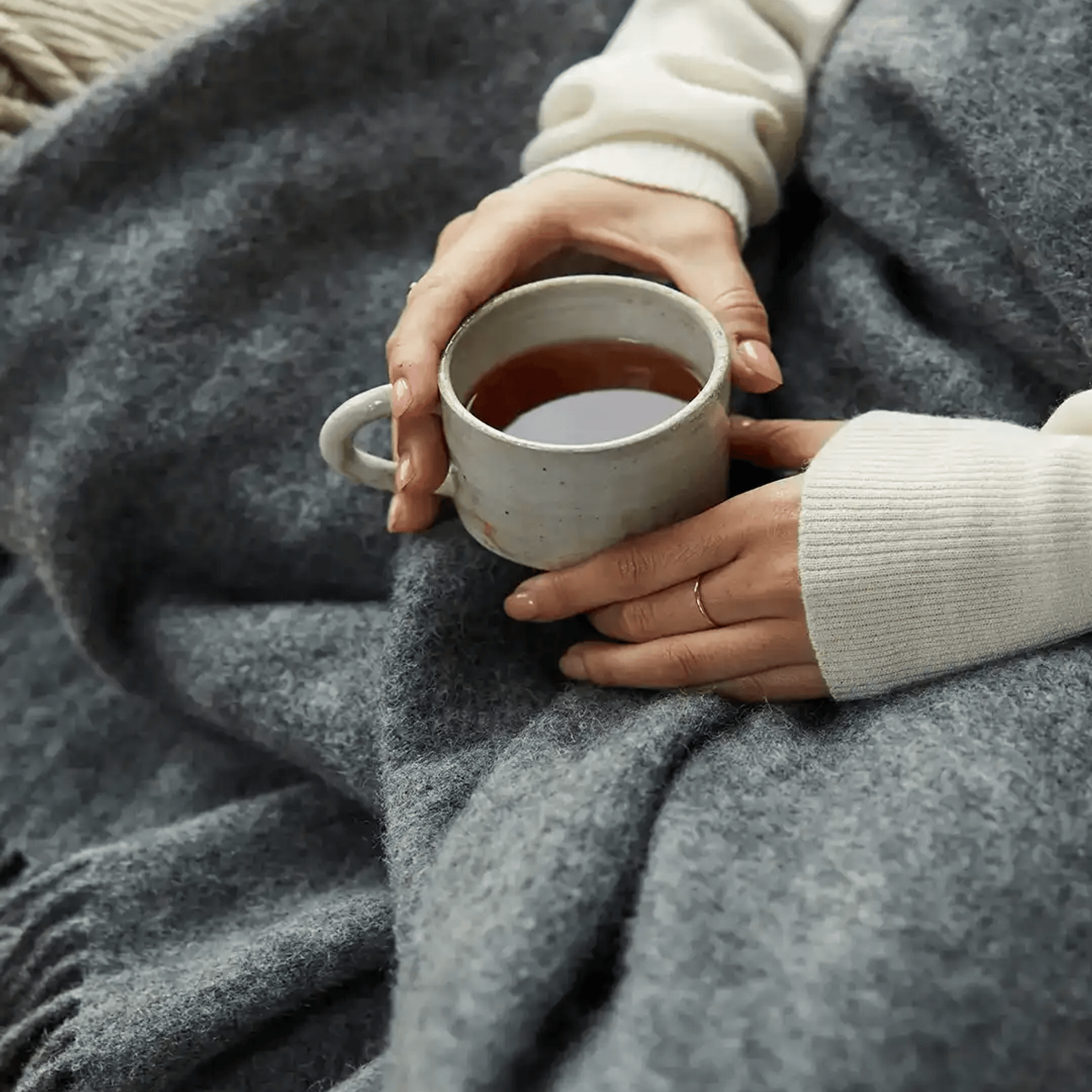 Weave Home Nevis Throw Blanket - Charcoal | NZ Lambswool gallery detail image