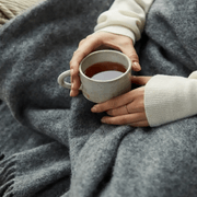 Weave Home Nevis Throw Blanket - Charcoal | NZ Lambswool gallery detail image