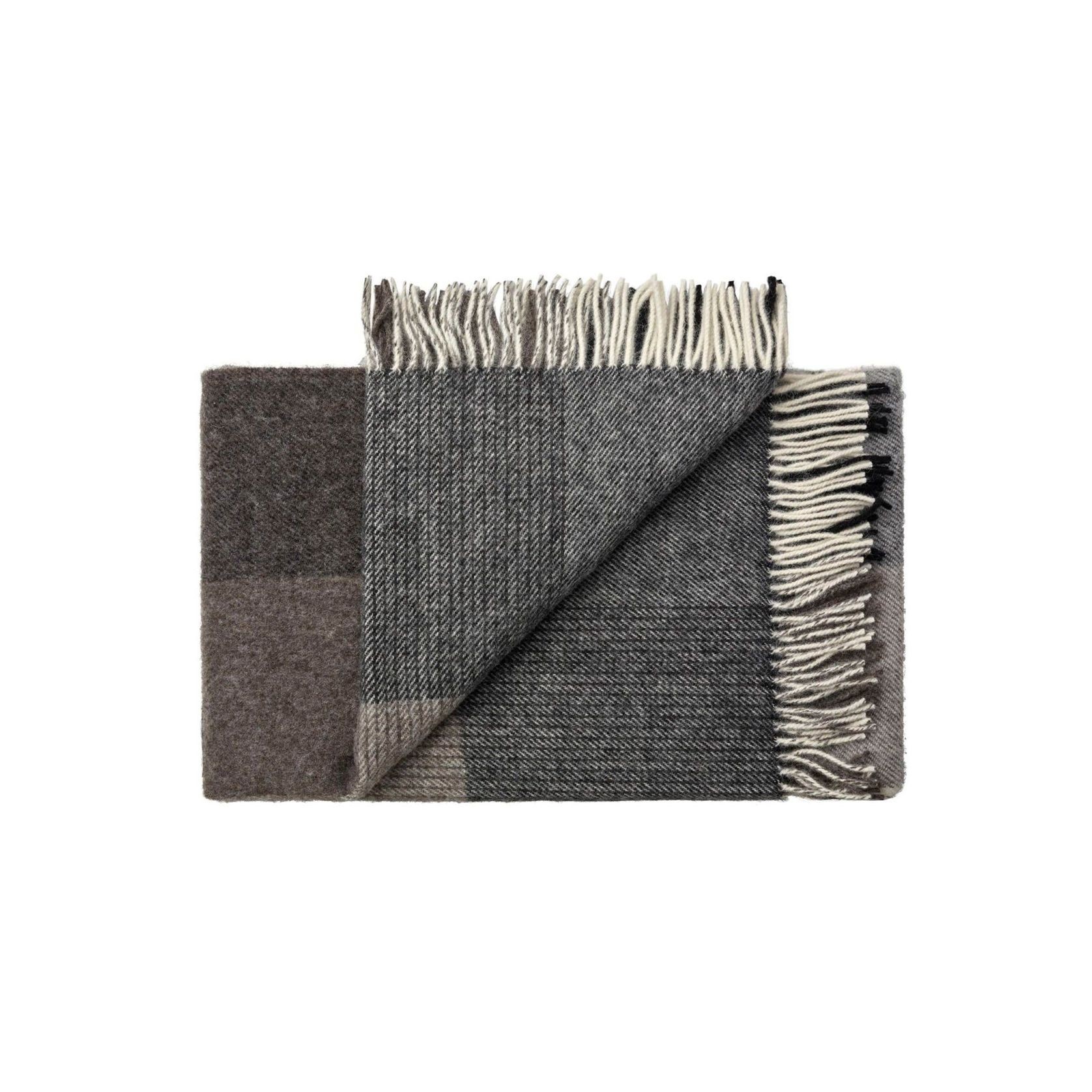 Blanket - Alpaca & Wool Grey/Brown gallery detail image