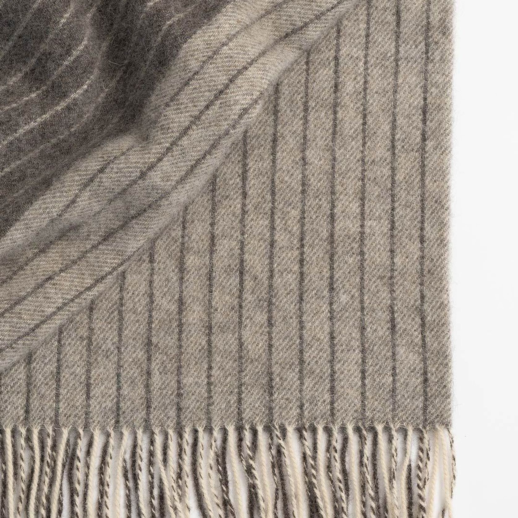 Weave Home Clyde Throw Blanket - Grey | 100% Wool | Large Size gallery detail image