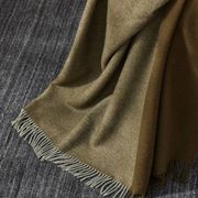 Weave Home Fiord Throw Blanket - Kelp | 100% Premium Wool gallery detail image