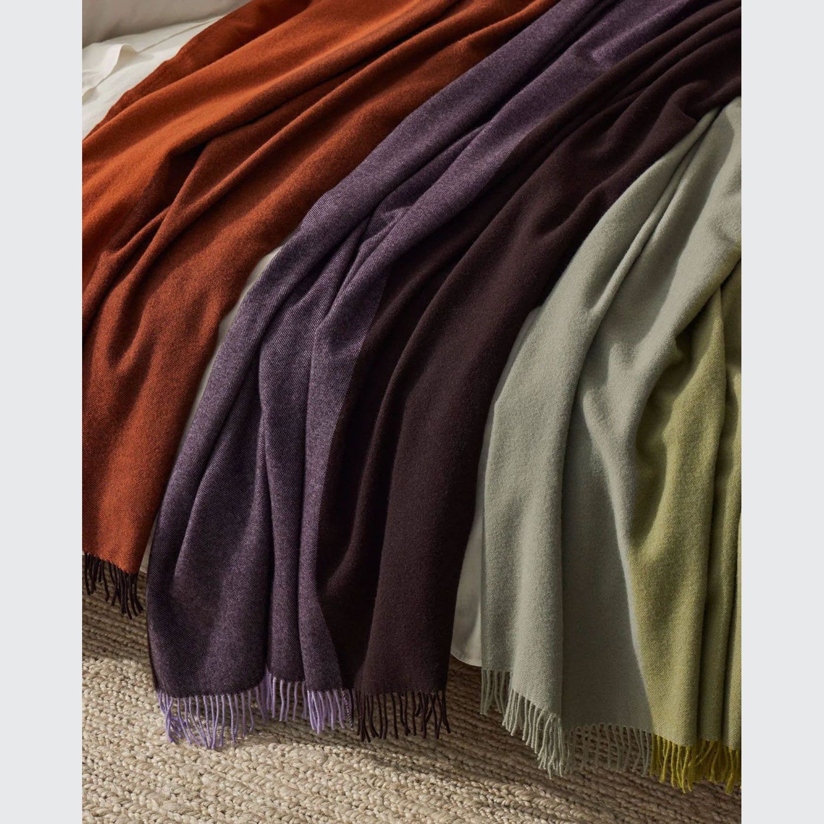 Weave Home Fiord Throw Blanket - Moss | 100% Premium Wool gallery detail image