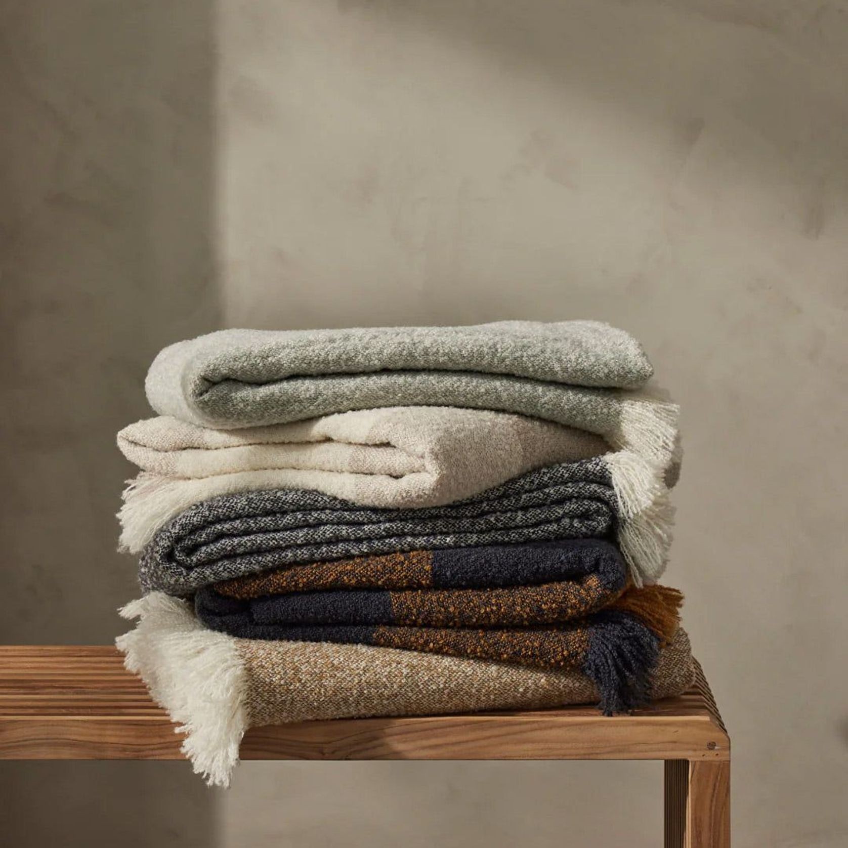 Weave Home Havelock Throw Blanket - Natural | NZ Made gallery detail image