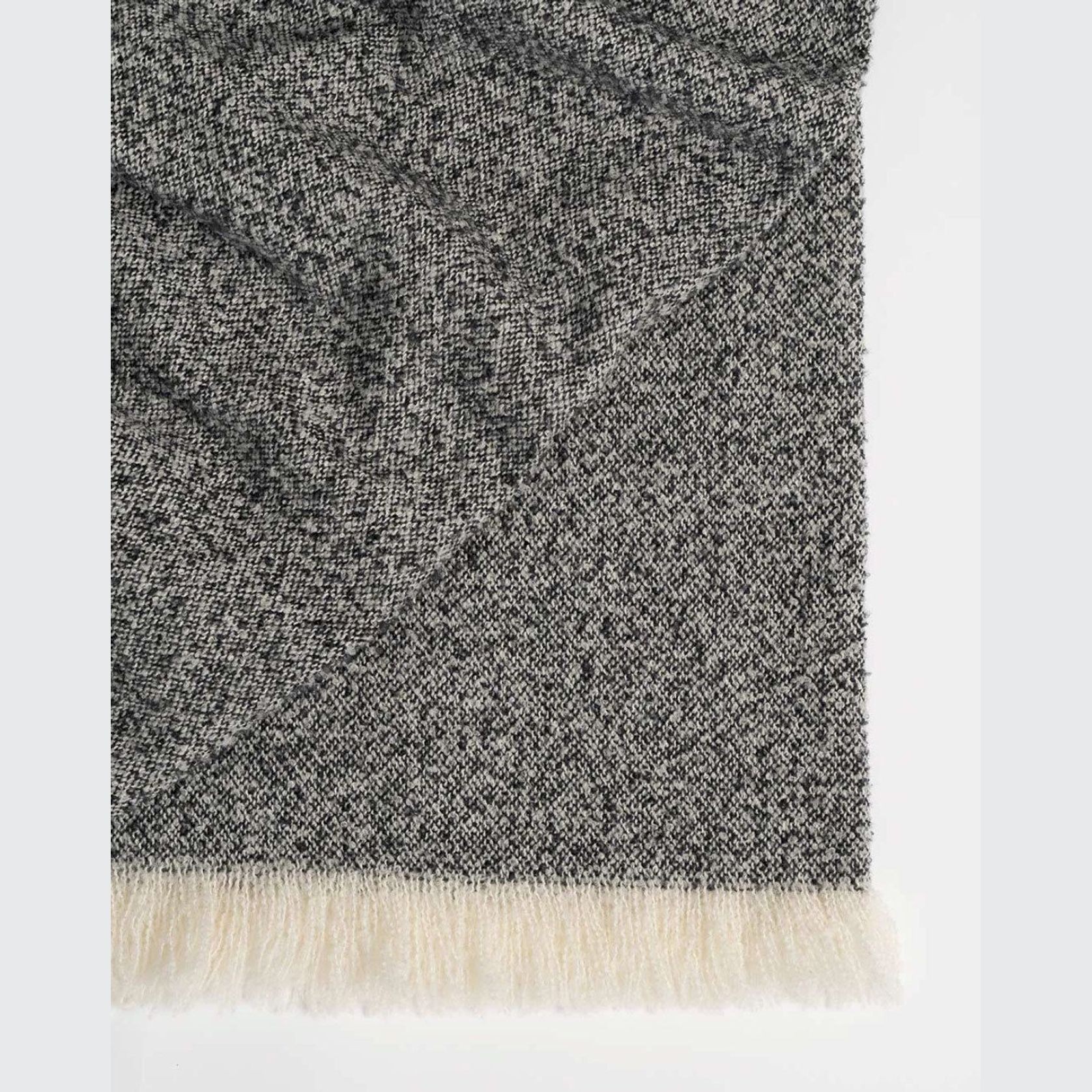 Weave Home Clive Wool Throw Blanket - Shadow | NZ Made | Bouclé gallery detail image