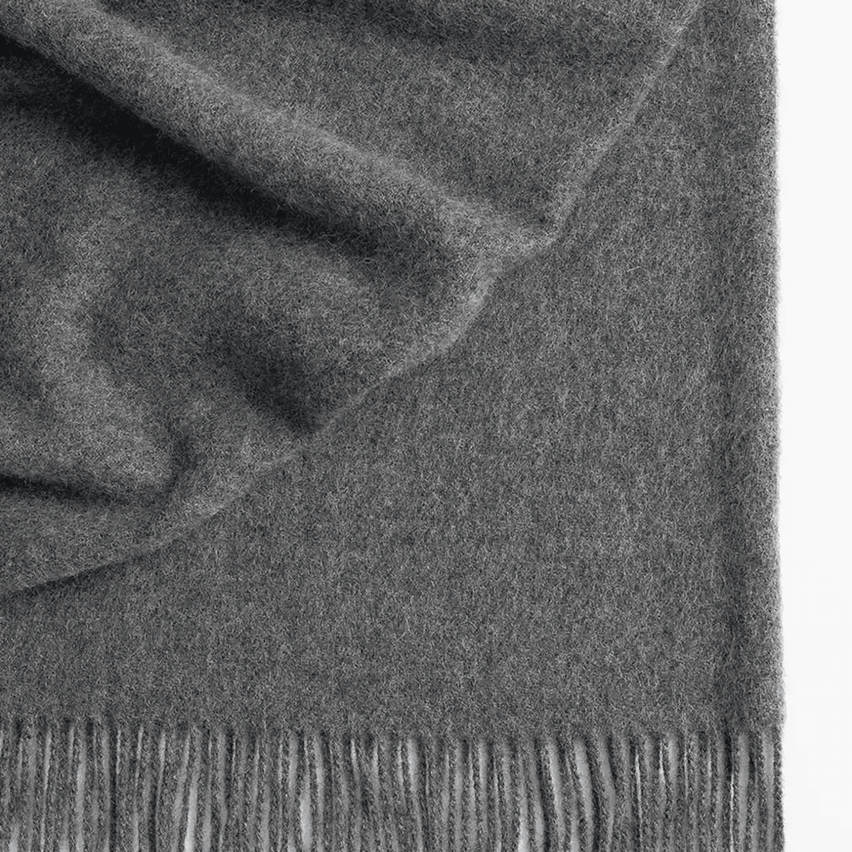 Weave Home Nevis Throw Blanket - Charcoal | NZ Lambswool gallery detail image