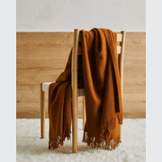 Weave Home Nevis Throw Blanket - Spice | NZ Lambswool gallery detail image
