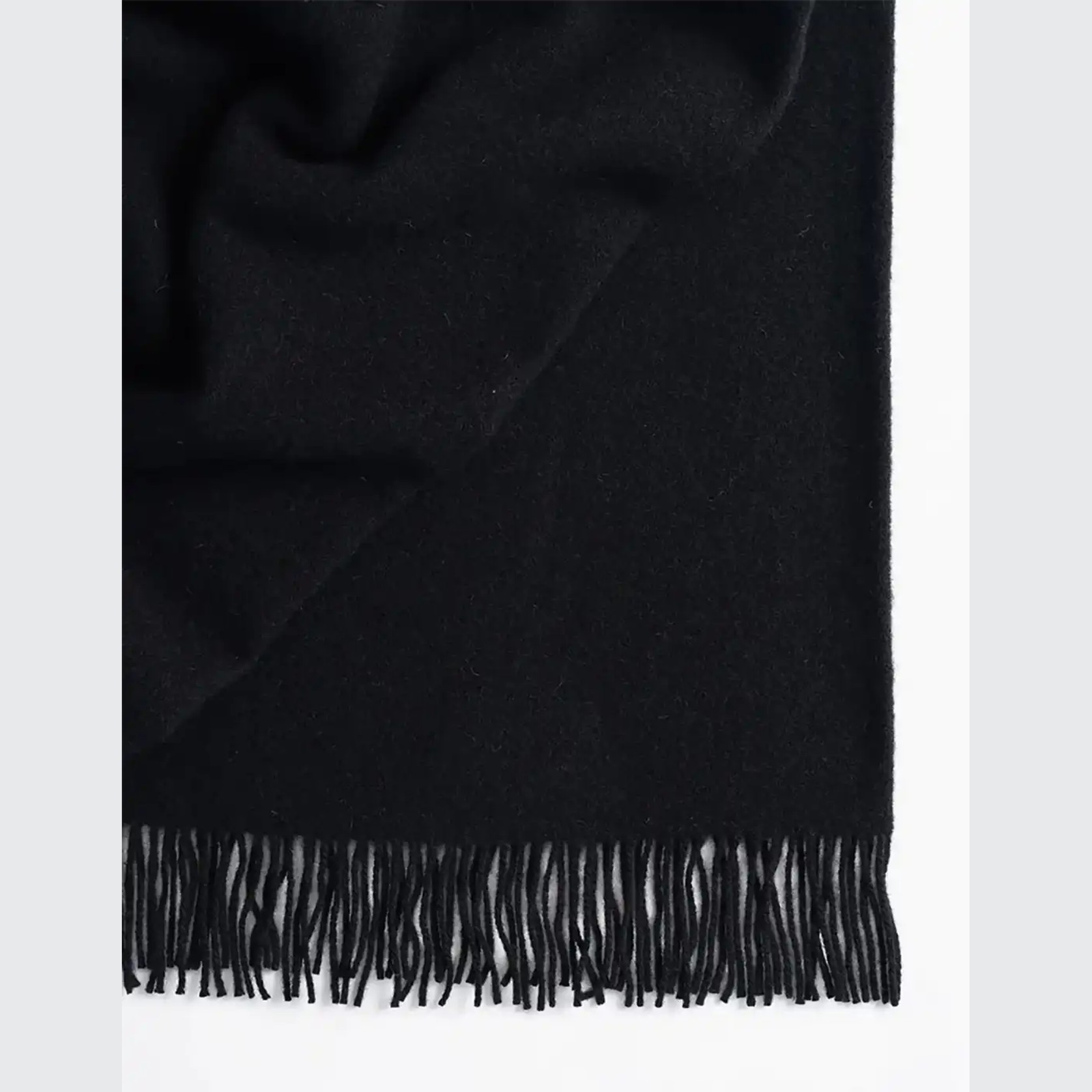 Weave Home Nevis Throw Blanket - Black | NZ Lambswool gallery detail image