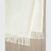 Weave Home Nevis Throw Blanket - Snow | NZ Lambswool gallery detail image