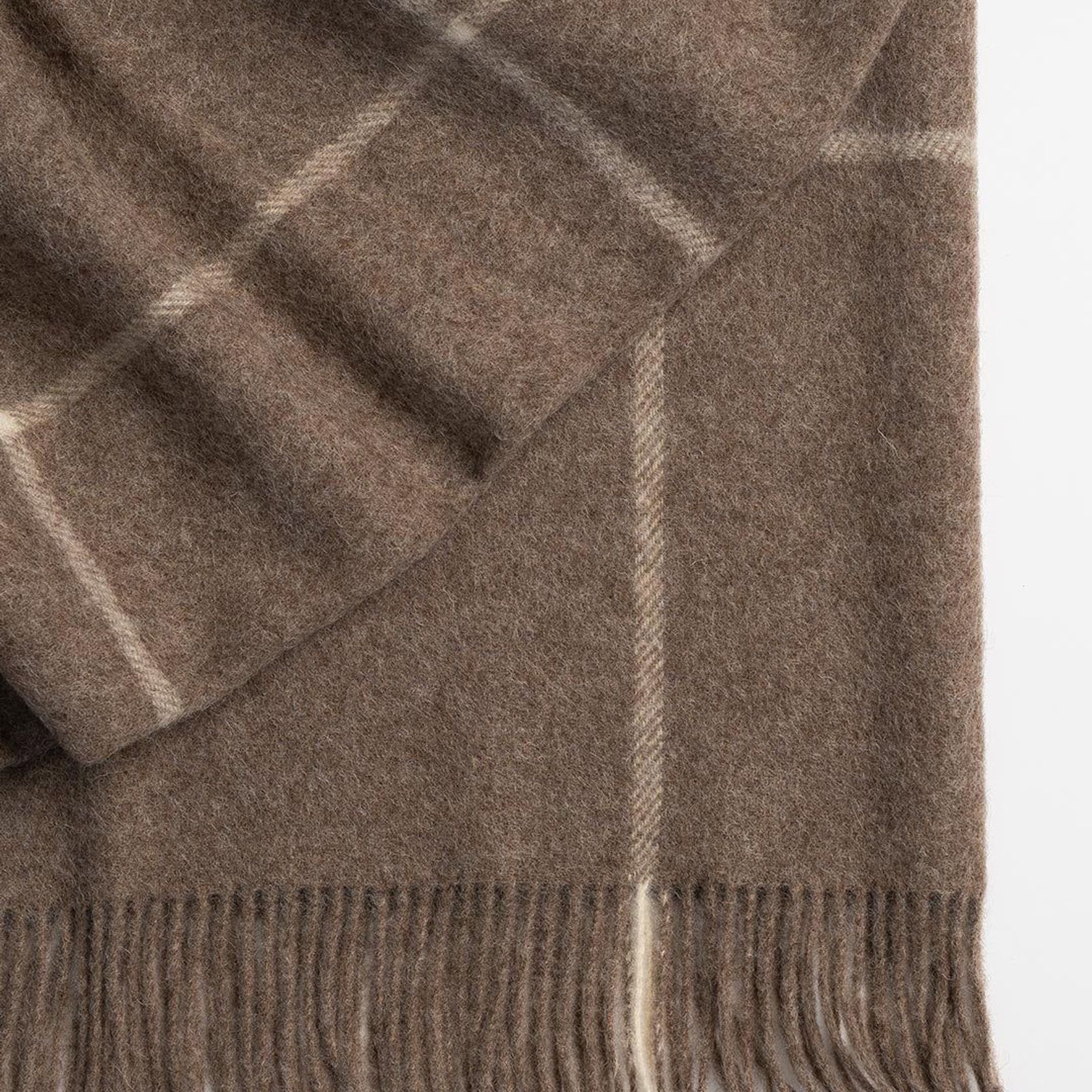Weave Home Ranfurly Throw - Oak | 100% Wool | Large Size gallery detail image