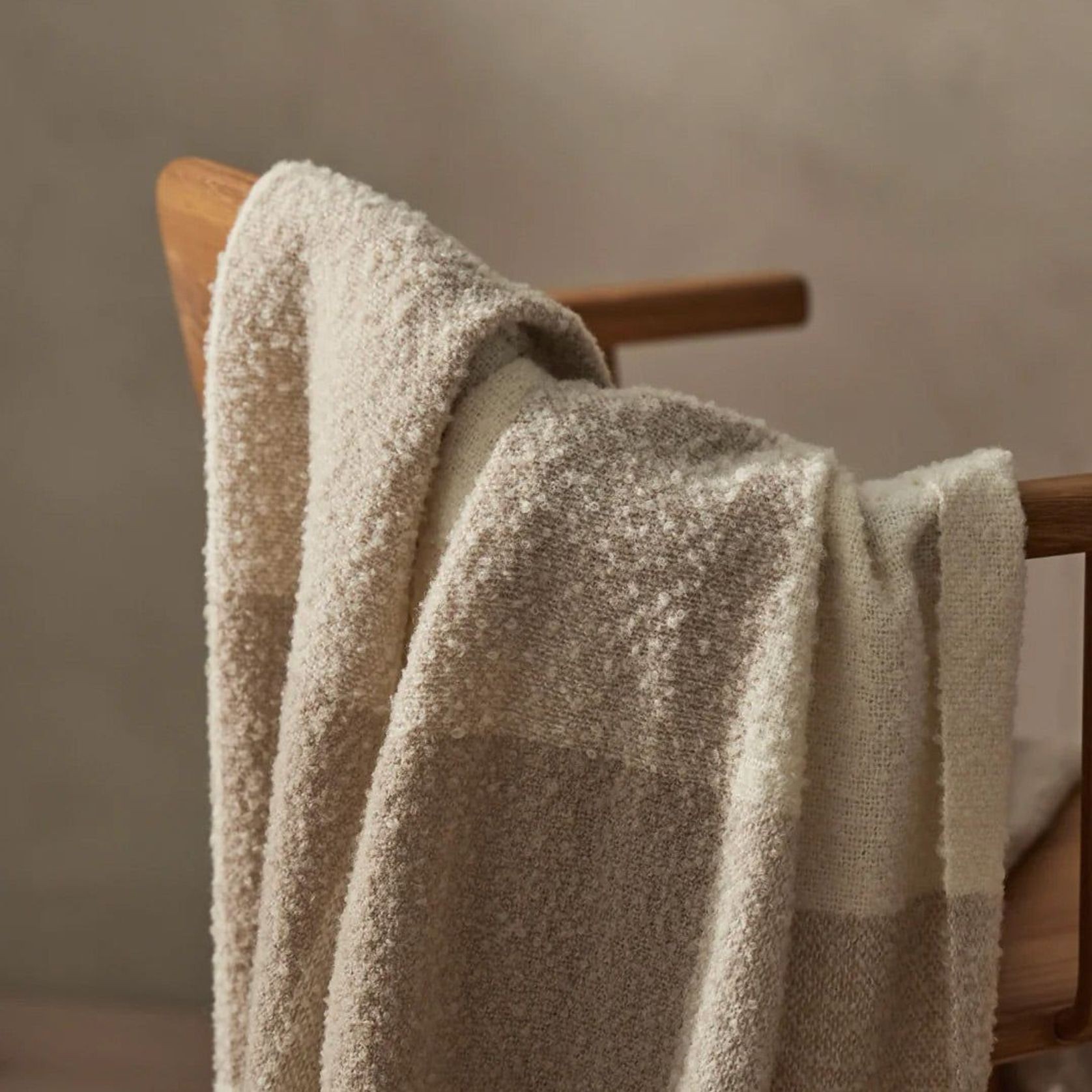 Weave Home Havelock Throw Blanket - Natural | NZ Made gallery detail image
