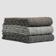 Chunky Cable Angora & Merino Wool Throws gallery detail image