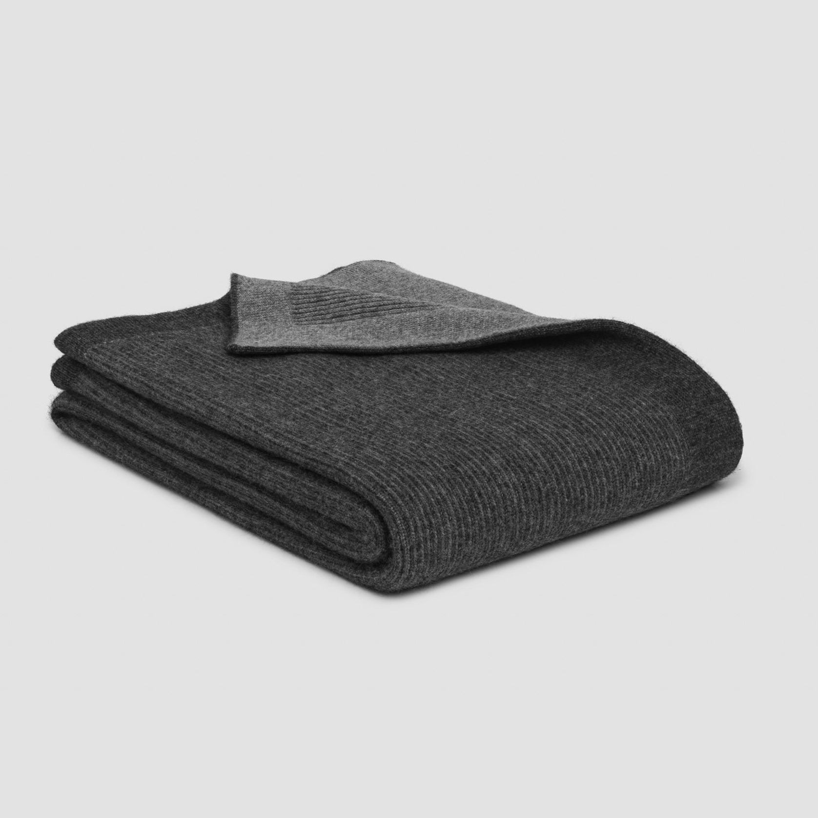 Reversible Rib Angora & Merino Wool Throws gallery detail image